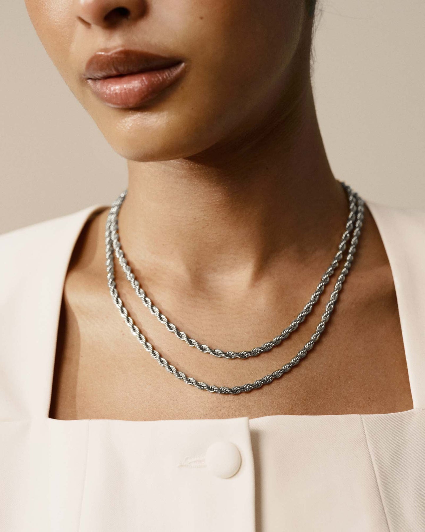 Bold Rope Chain Steel Small Necklace