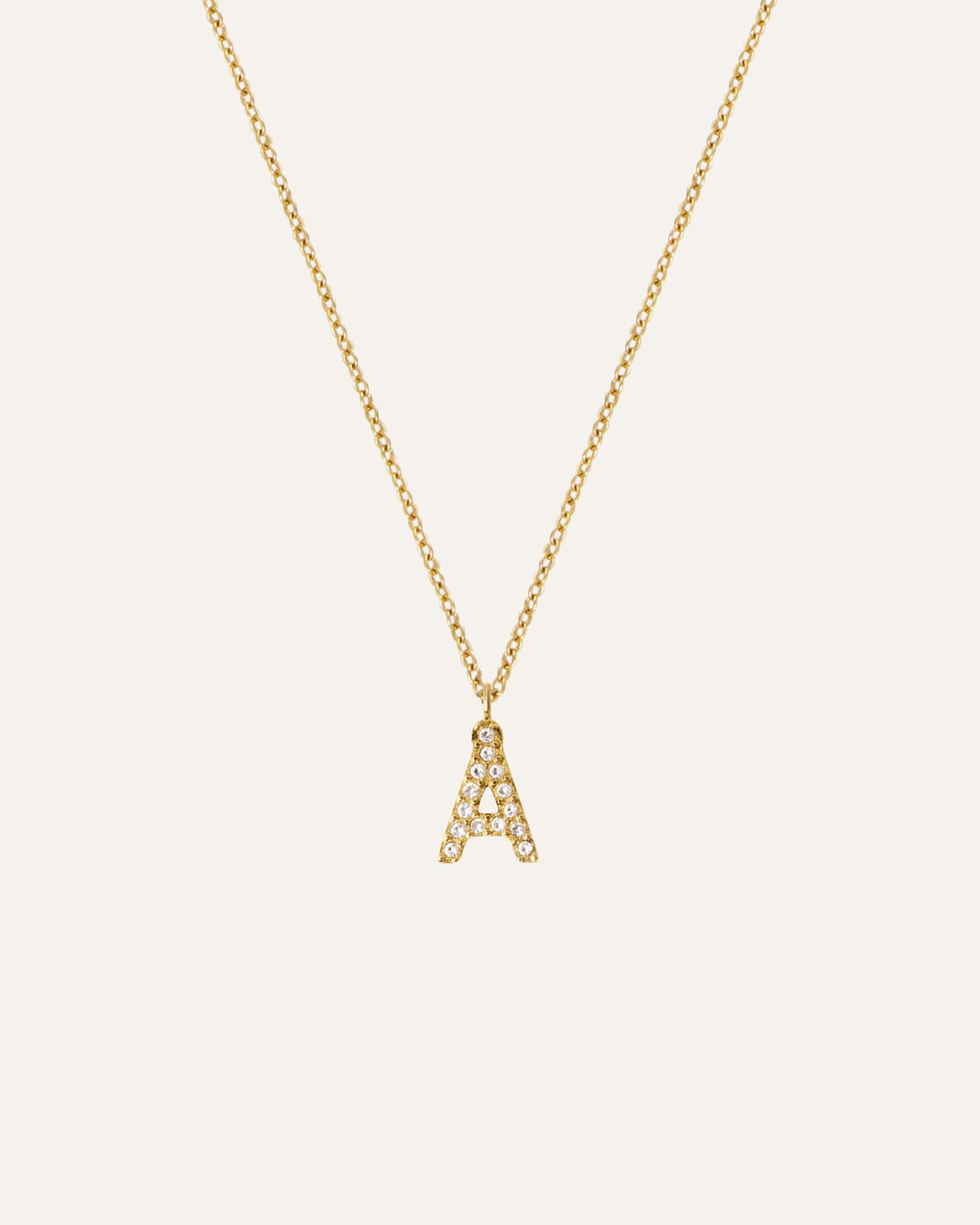 Petite Stone Letter Necklace