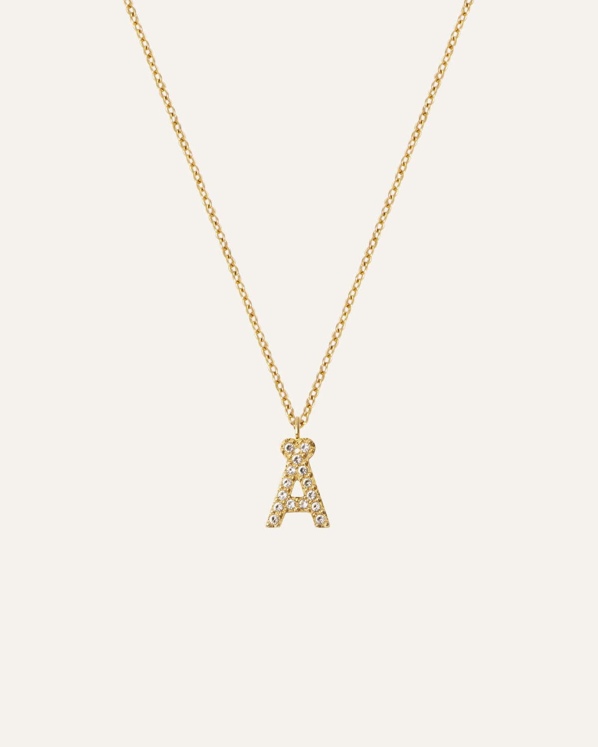 Petite Stone Letter Necklace