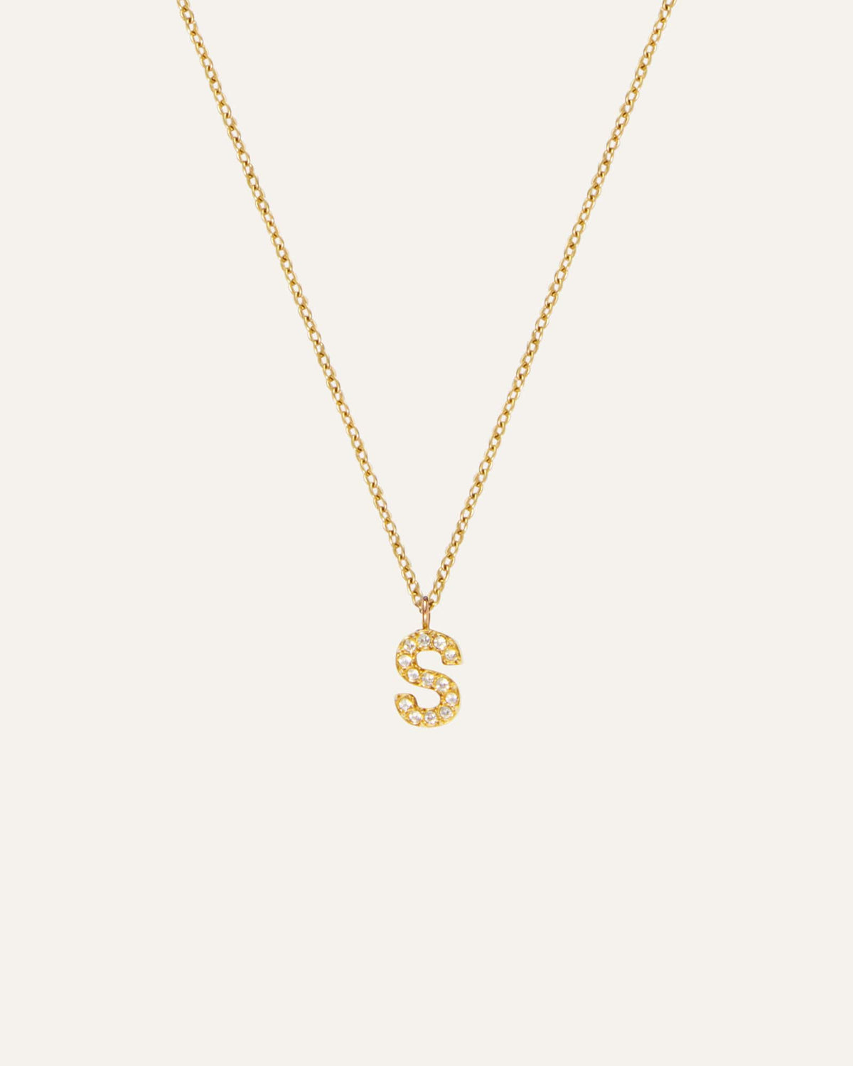 Petite Stone Letter Necklace