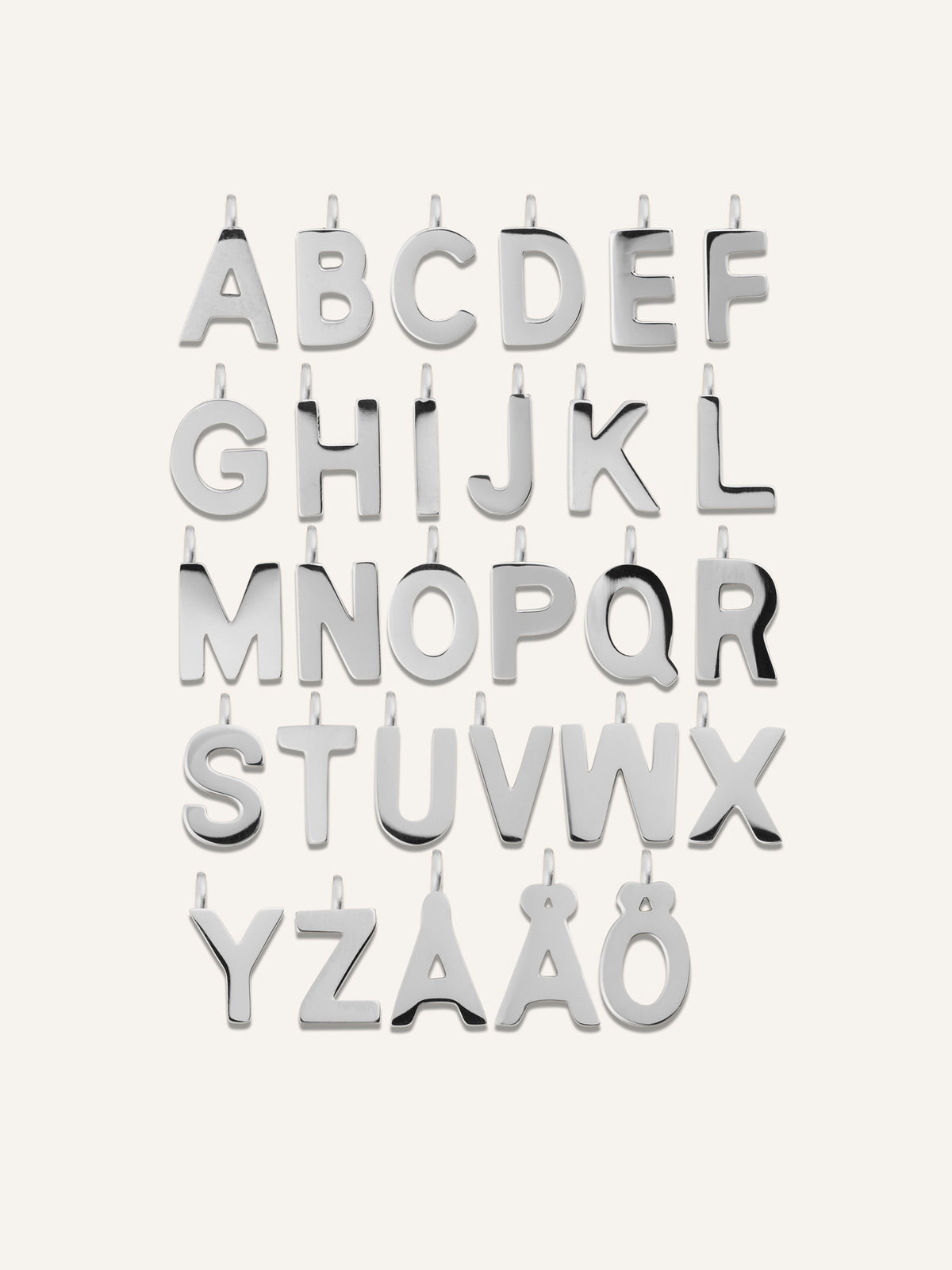 Petite Plain Letter Necklace