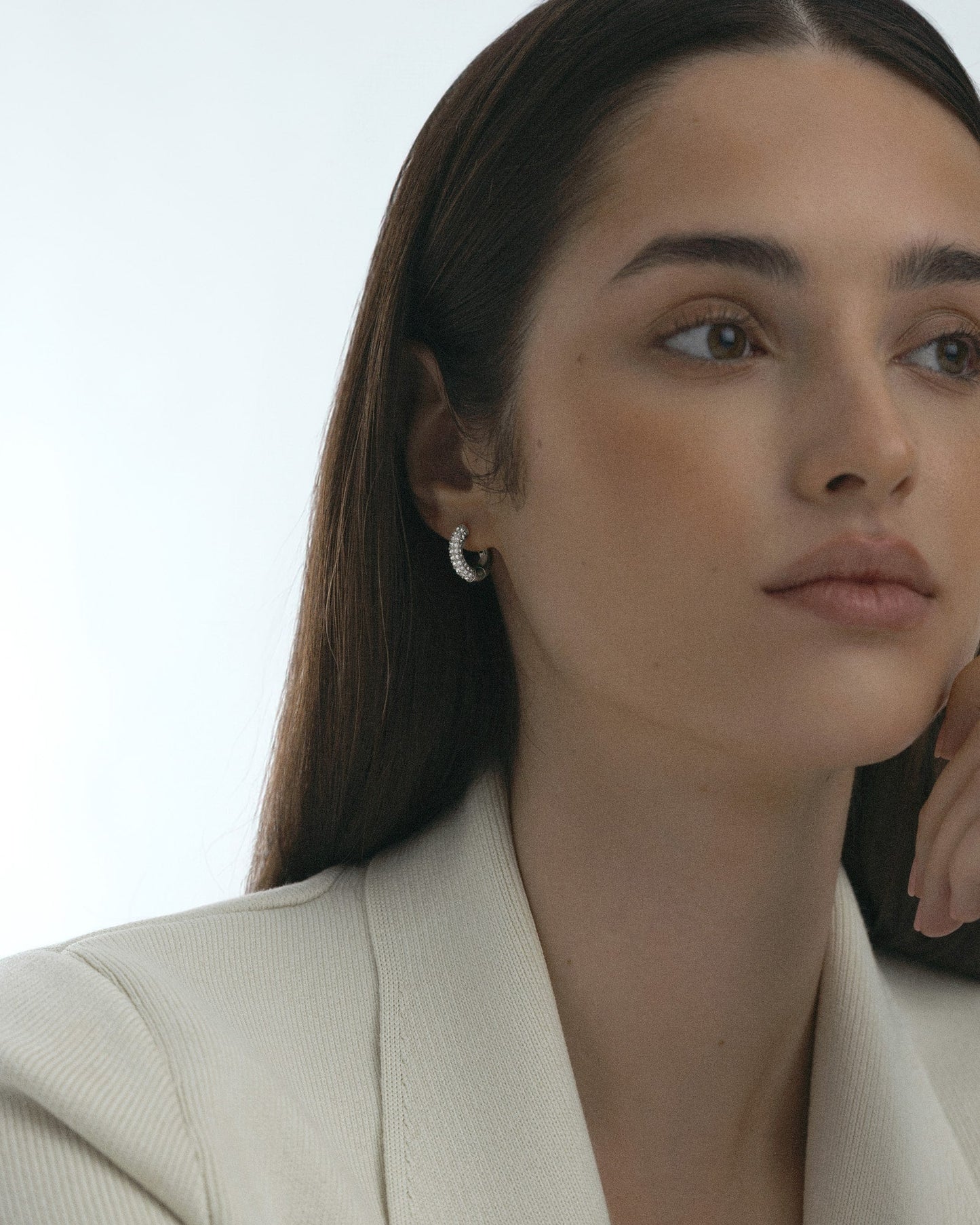 Pavé Everyday Medium Hoops
