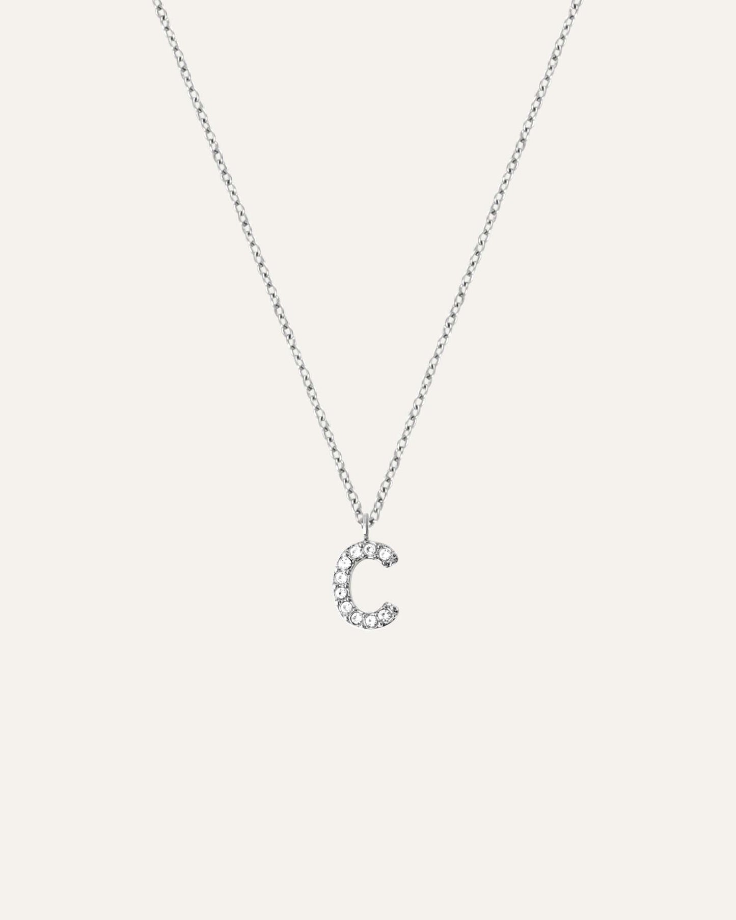 Petite Stone Letter Necklace