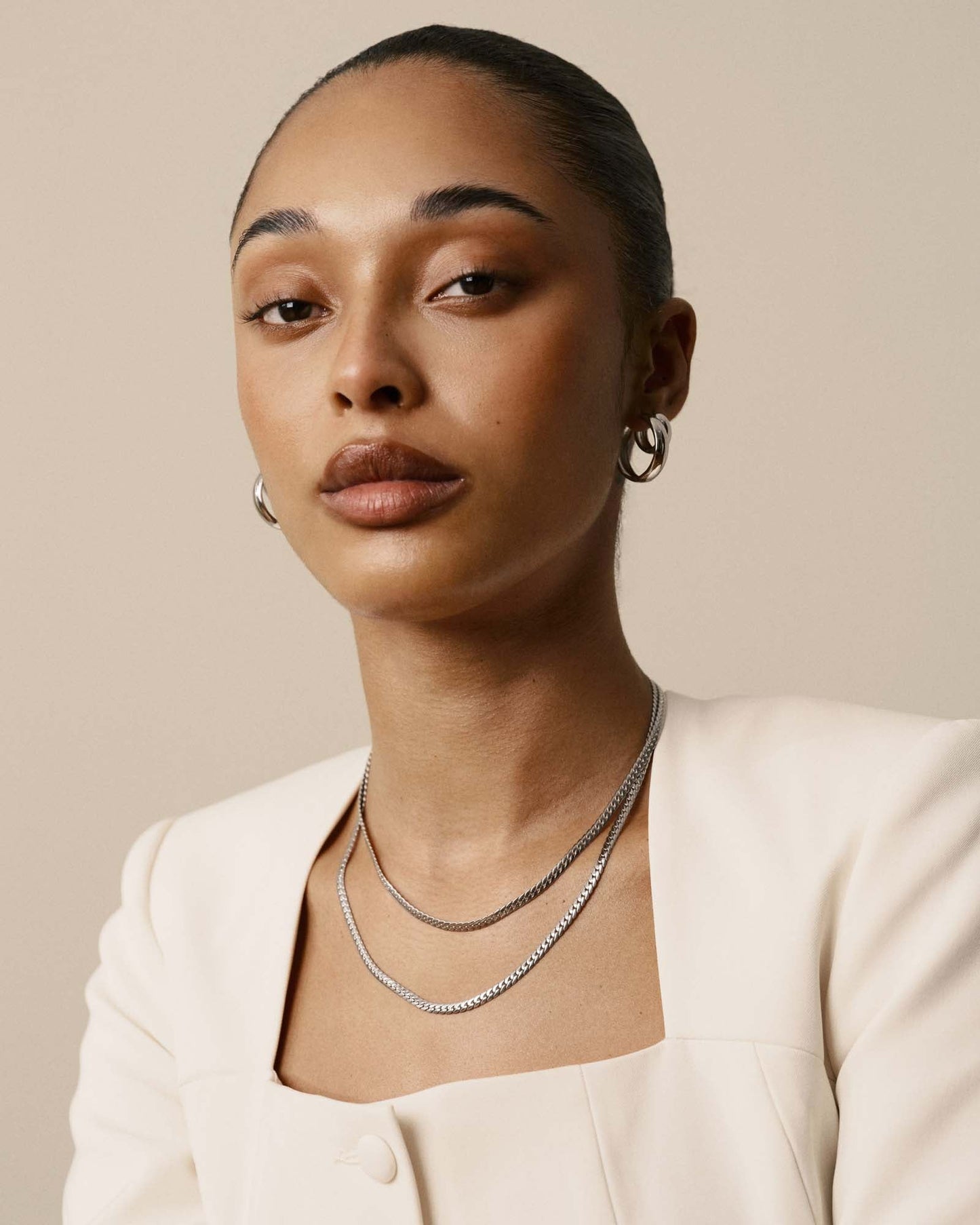 Serpentine Chain Steel Small Necklace