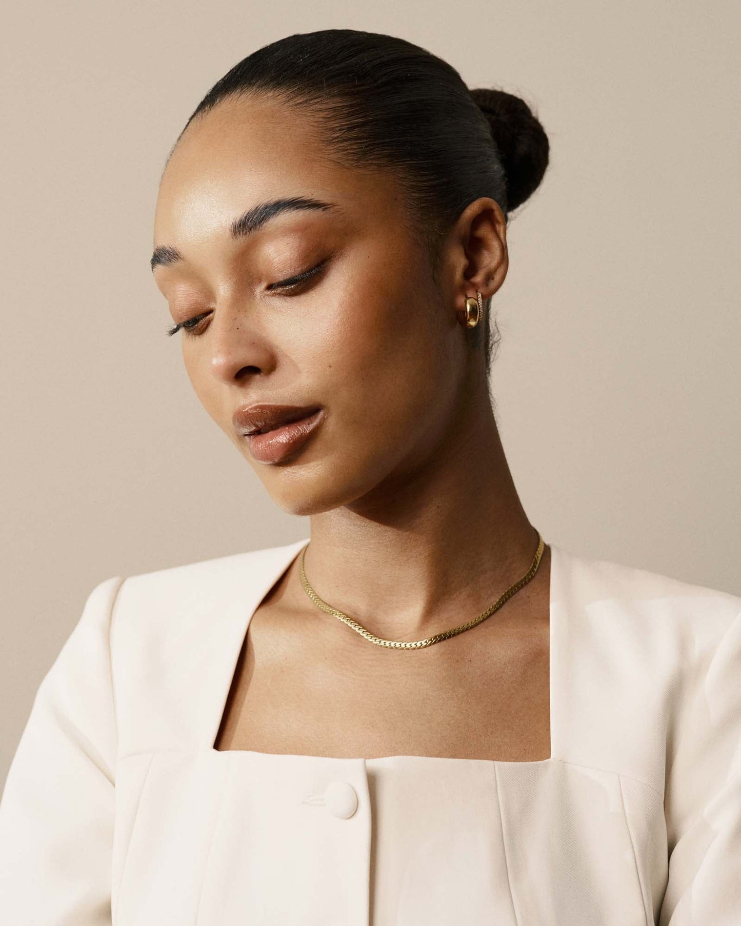 Serpentine Chain Gold Medium Necklace