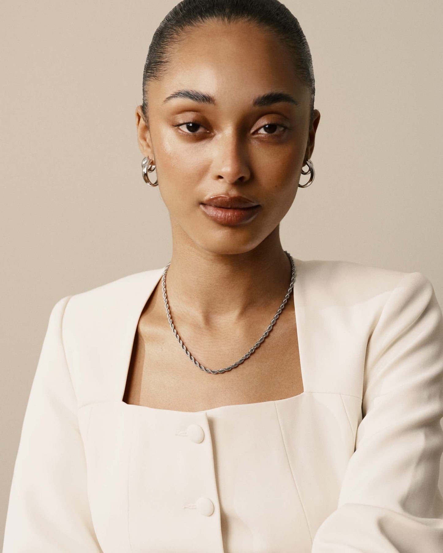 Bold Rope Chain Steel Medium Necklace