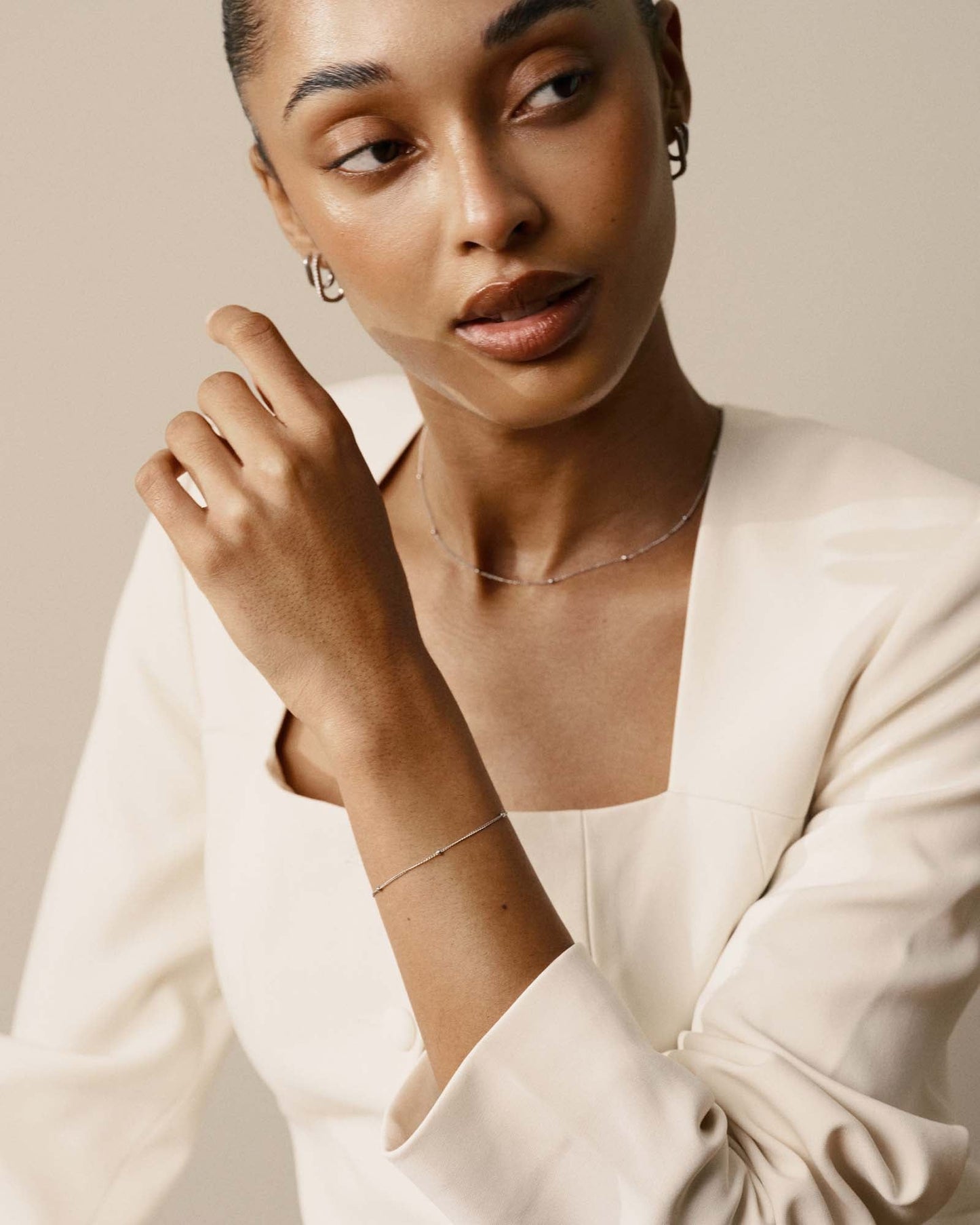 Beaded Chain Steel Bracelet