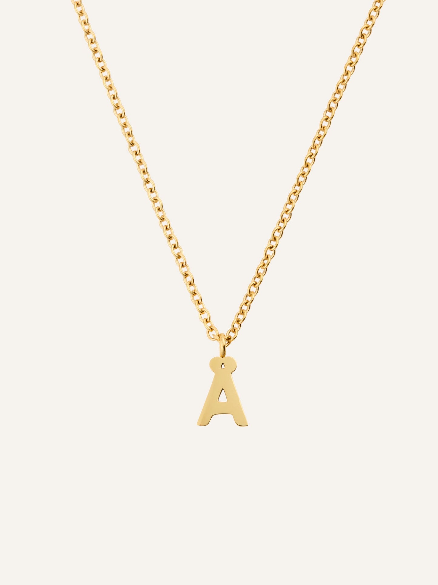 Petite Plain Letter Necklace