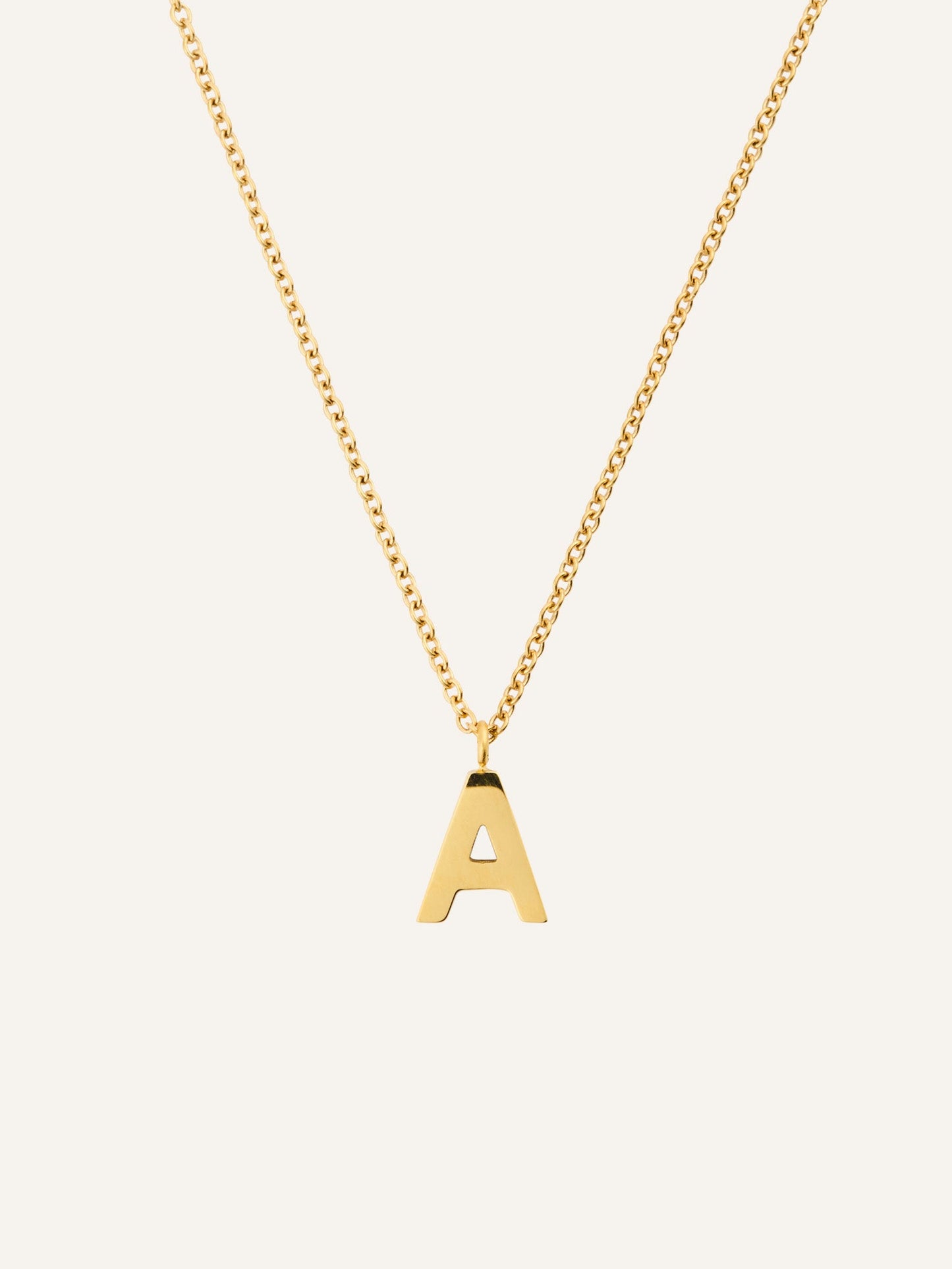 Petite Plain Letter Necklace