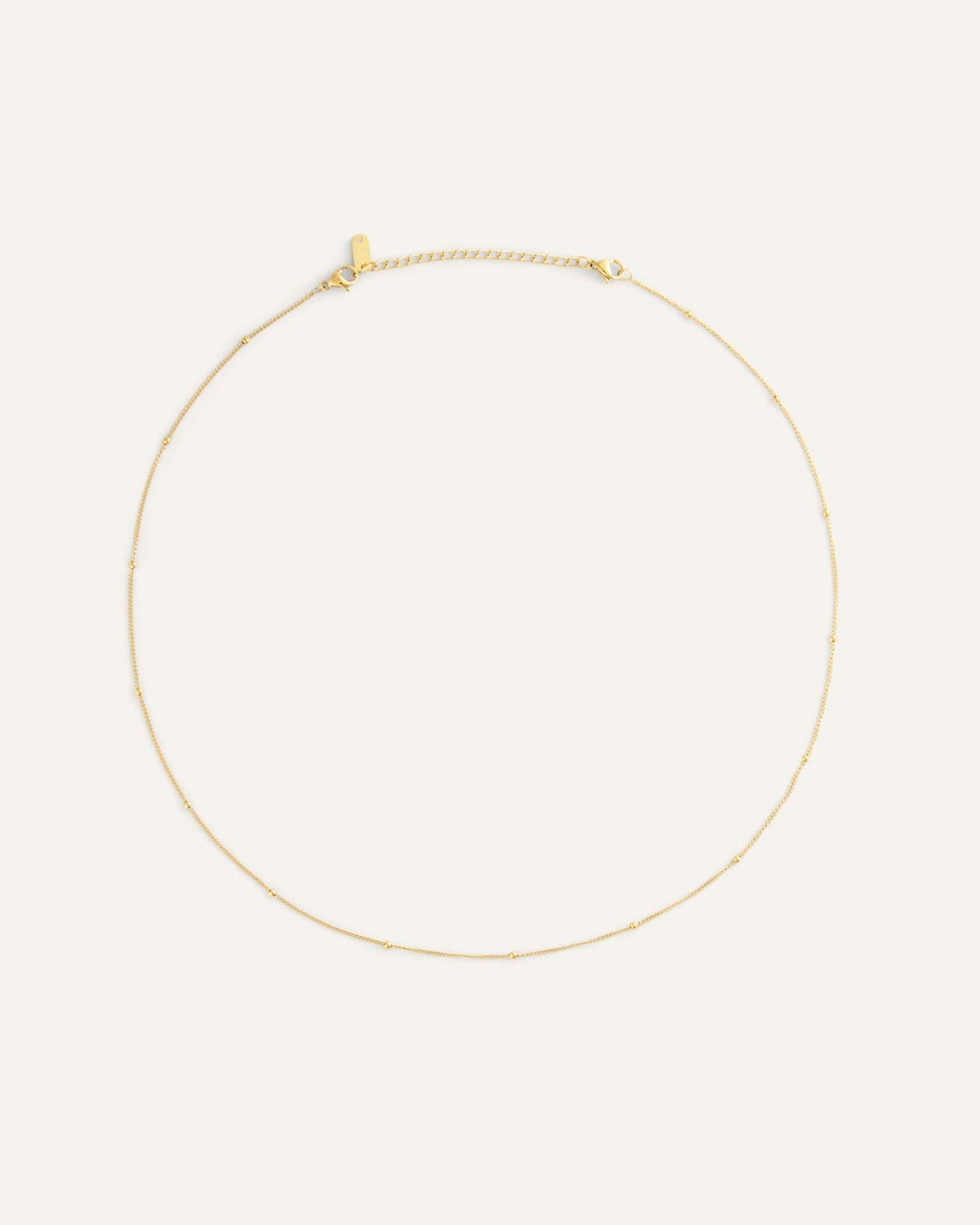 Beaded Chain Gold Small Necklace