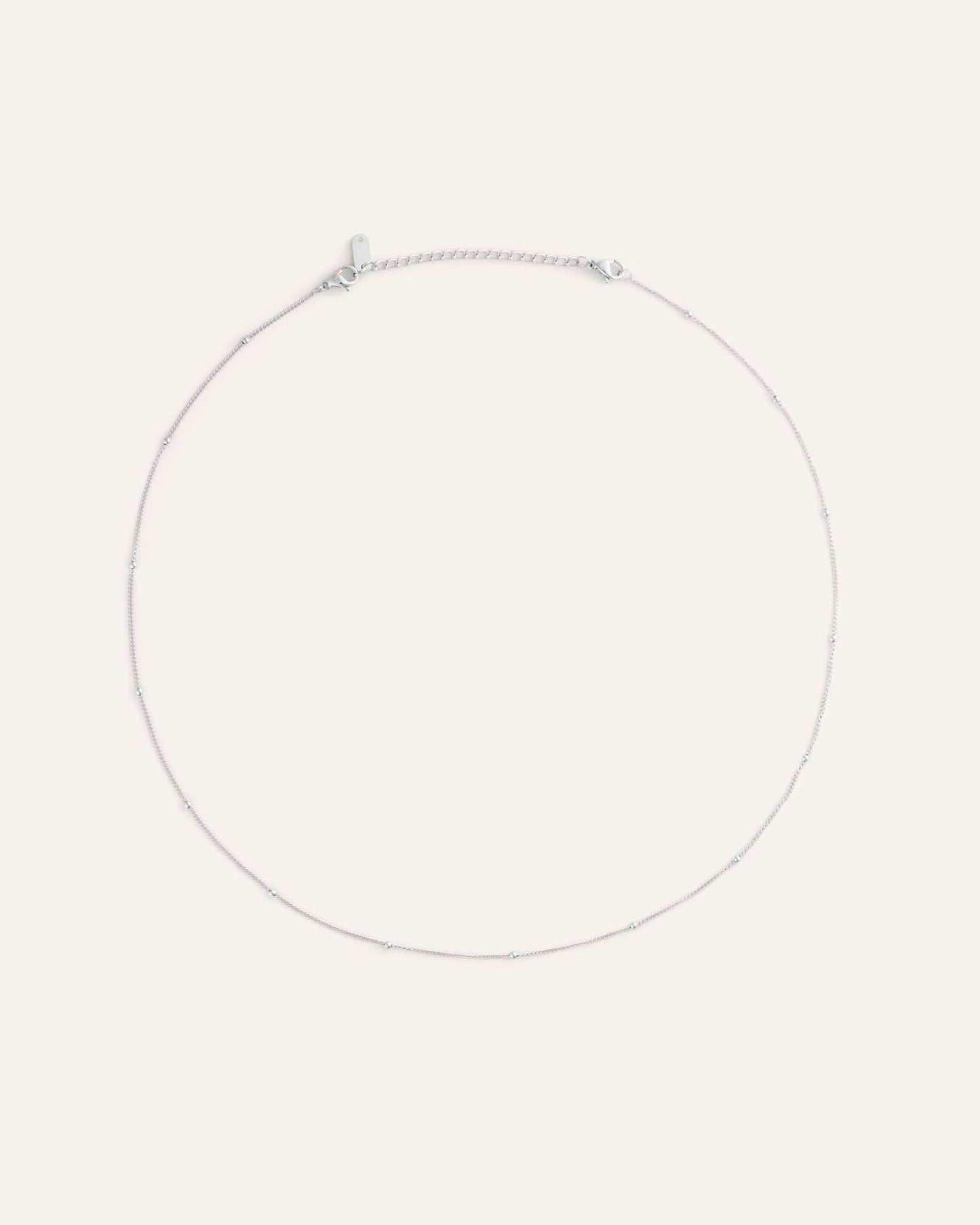 Beaded Chain Steel Small Necklace