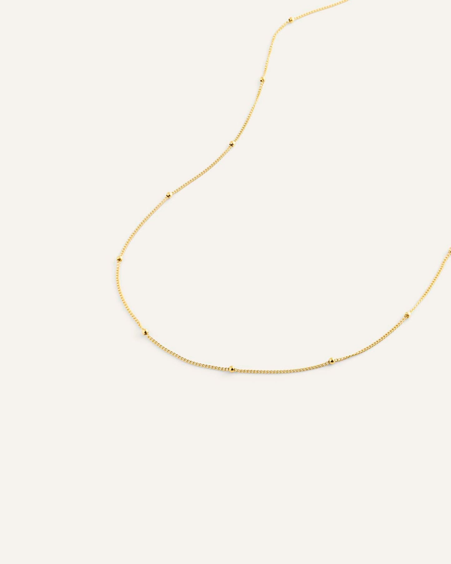 Beaded Chain Gold Medium Necklace