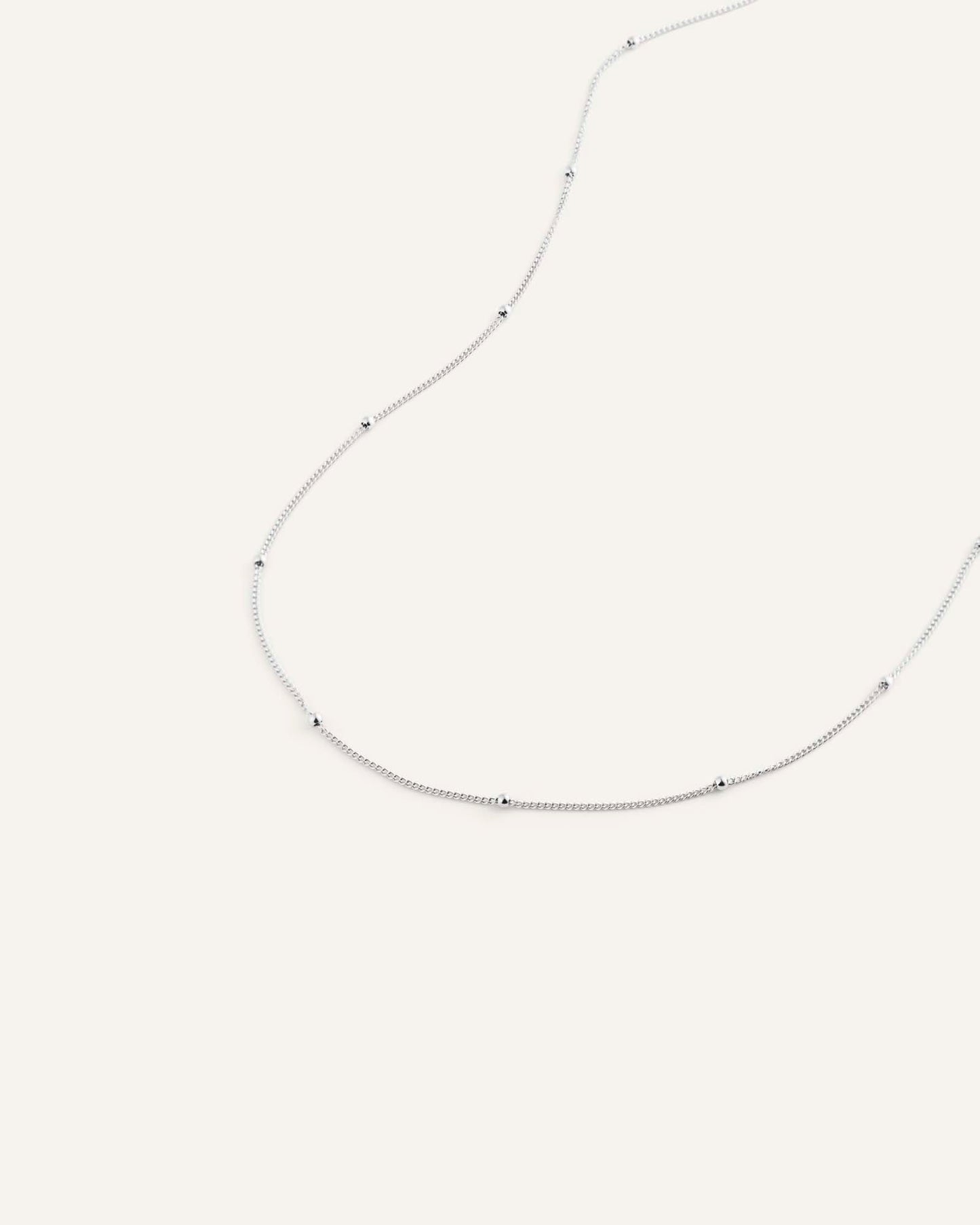 Beaded Chain Steel Small Necklace