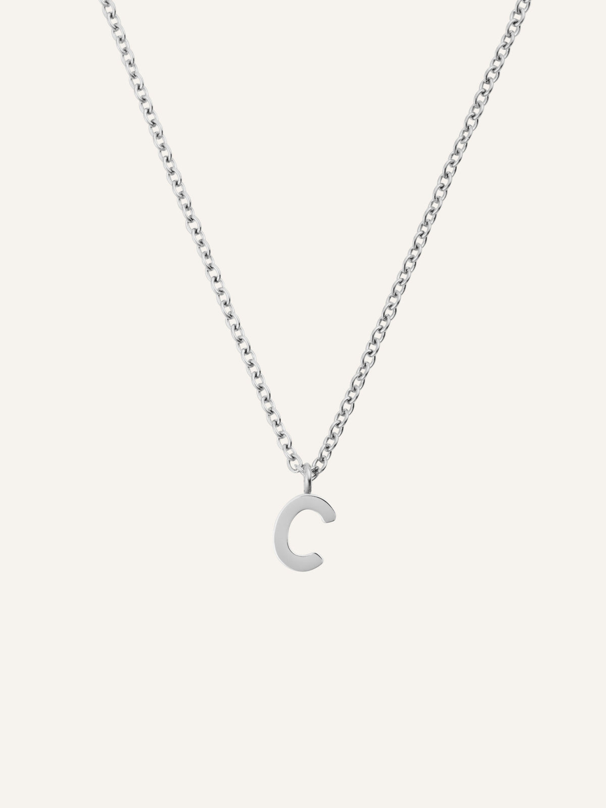 Petite Plain Letter Necklace