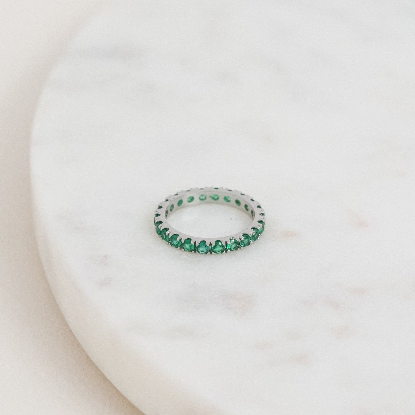 Elipse Ring Silver/Green