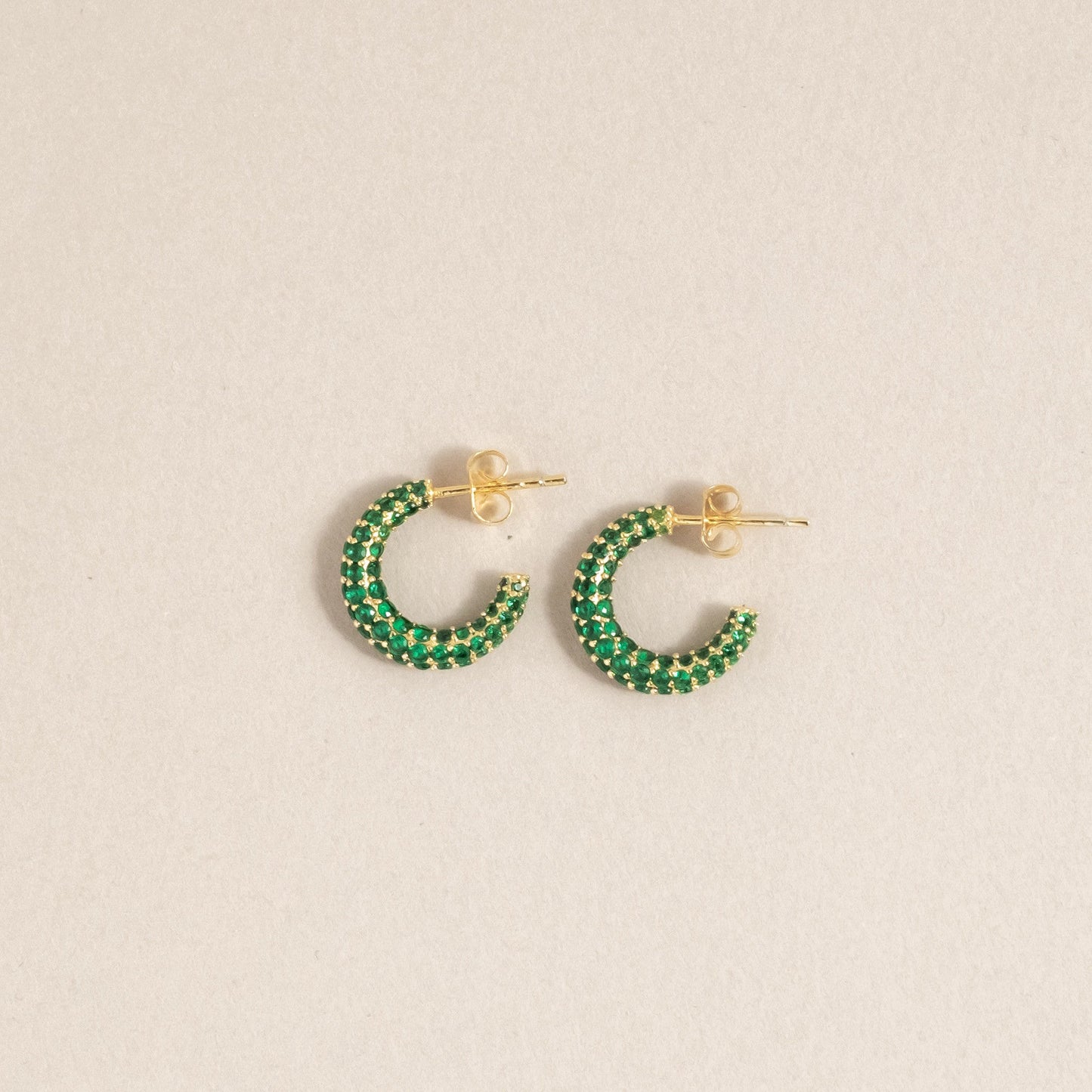 Glasier Earrings Gold/Green