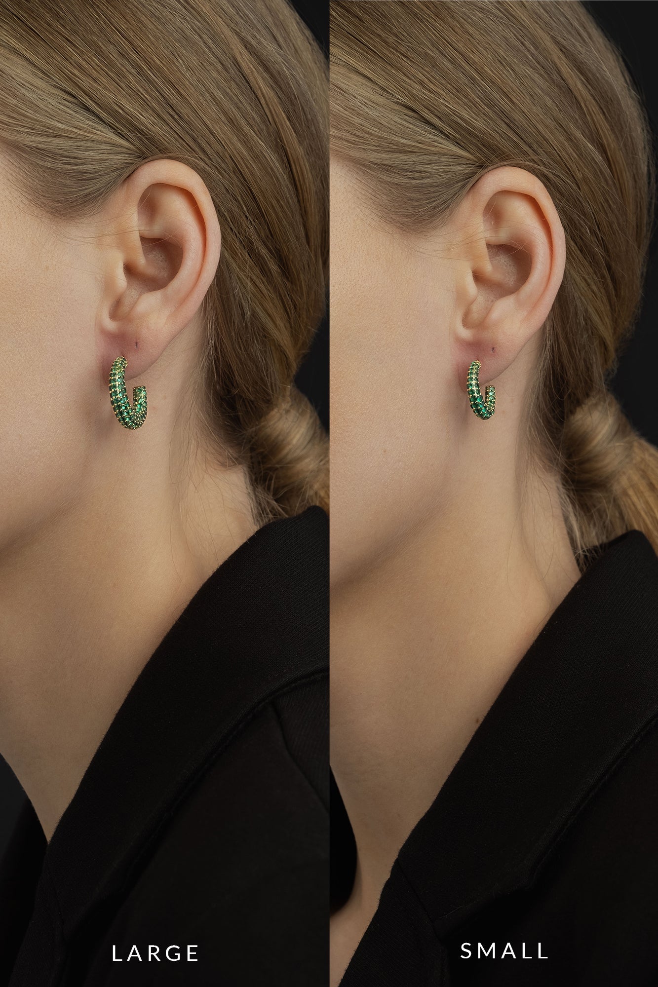 Glasier Earrings Gold/Green