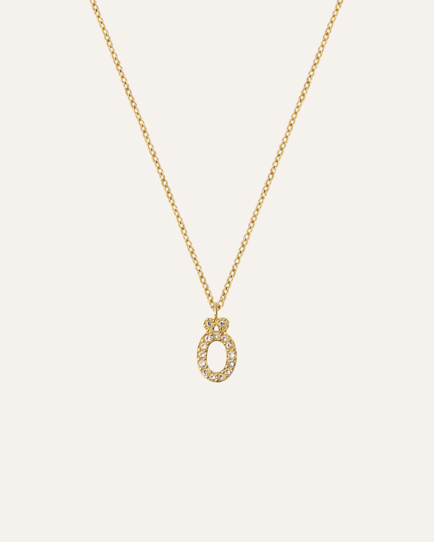 Petite Stone Letter Necklace
