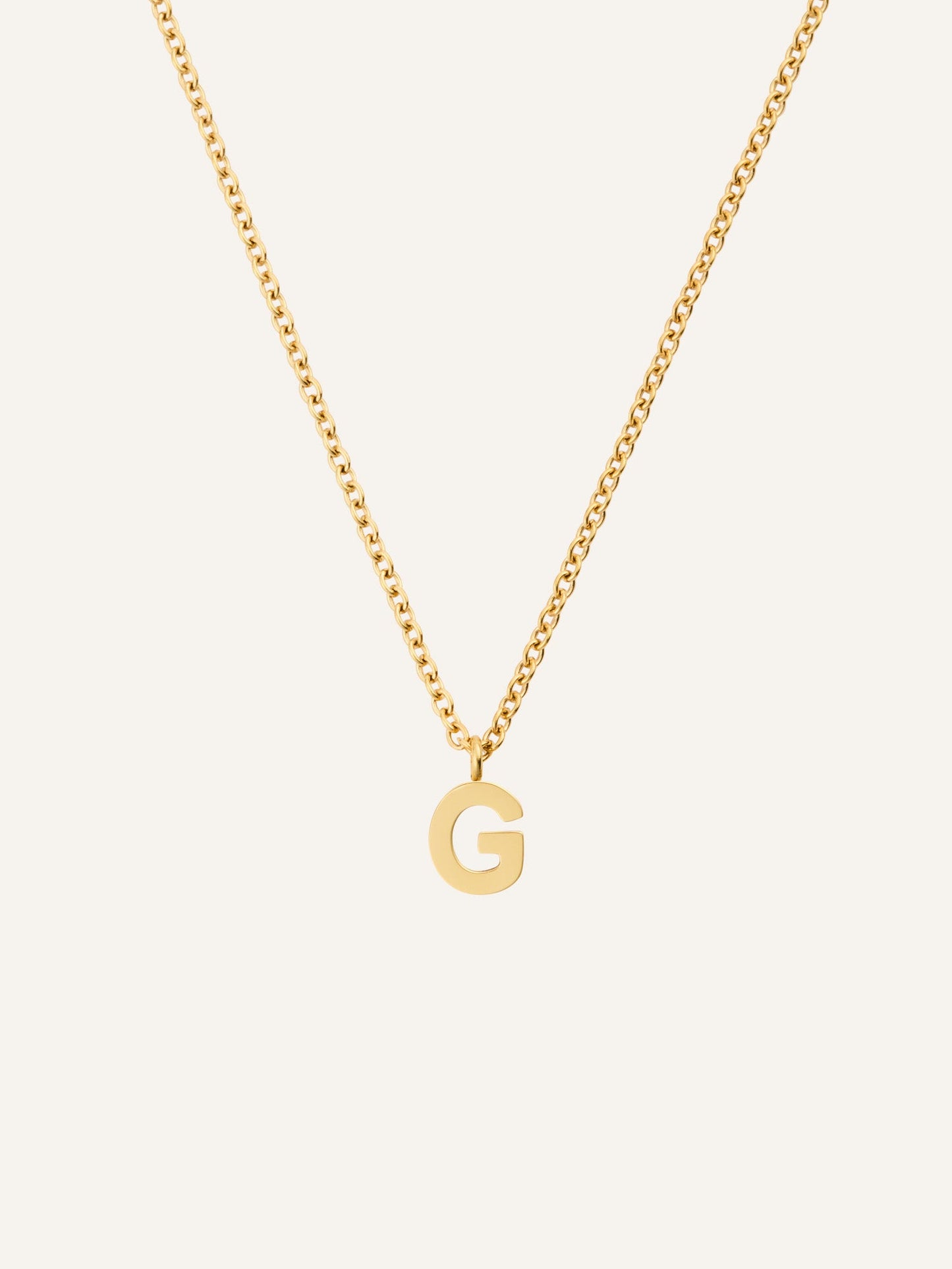 Petite Plain Letter Necklace