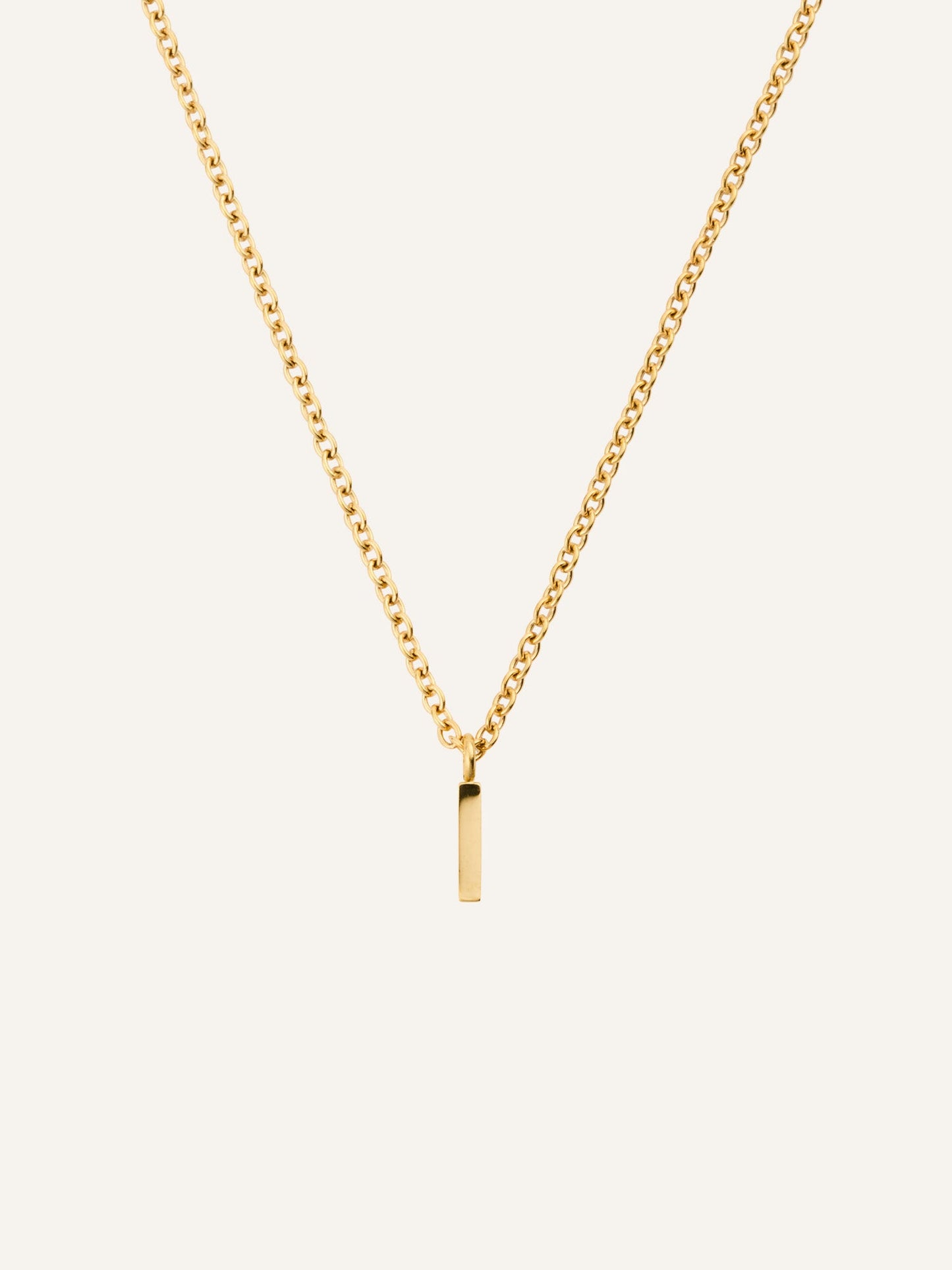Petite Plain Letter Necklace