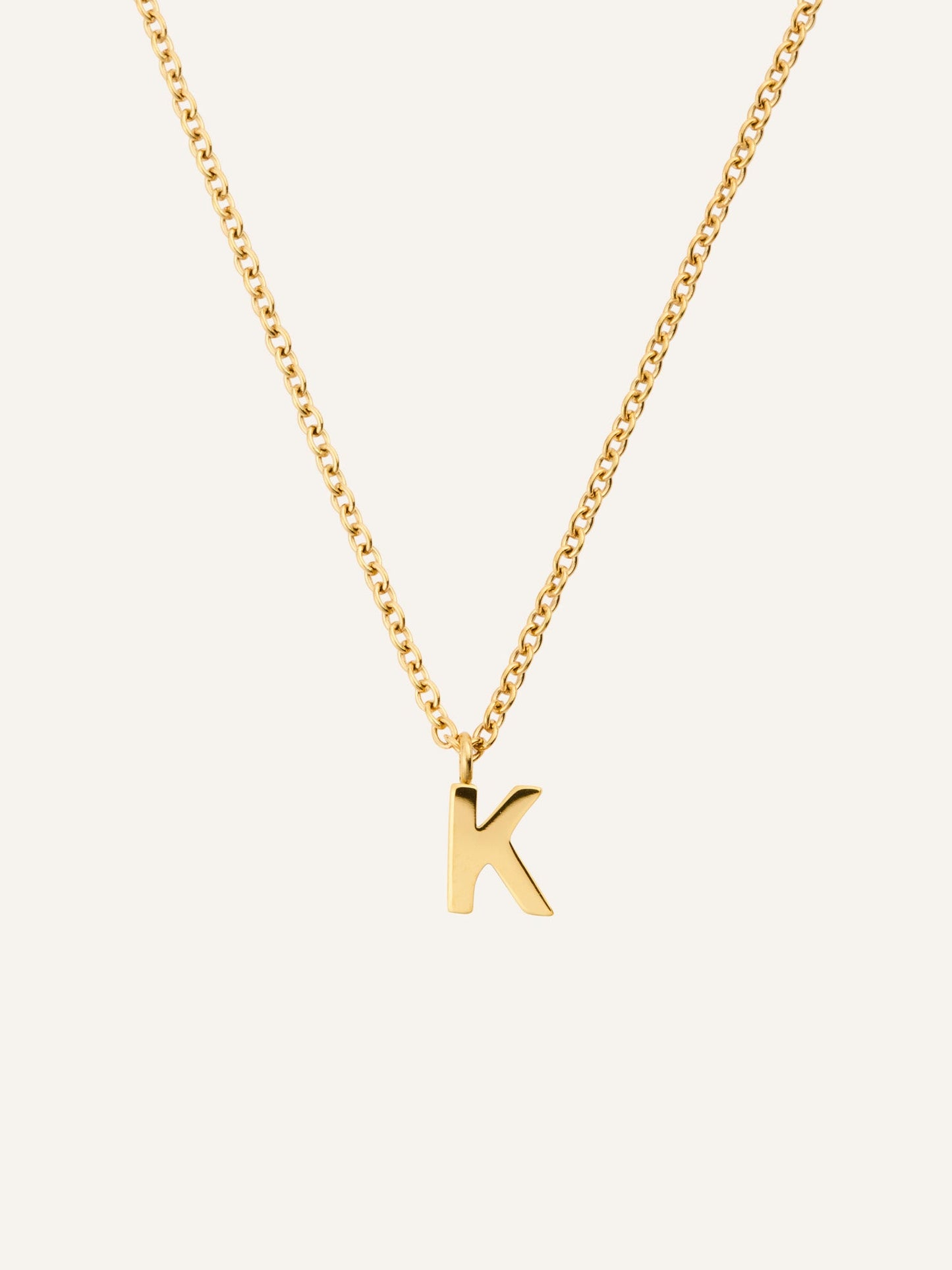 Petite Plain Letter Necklace