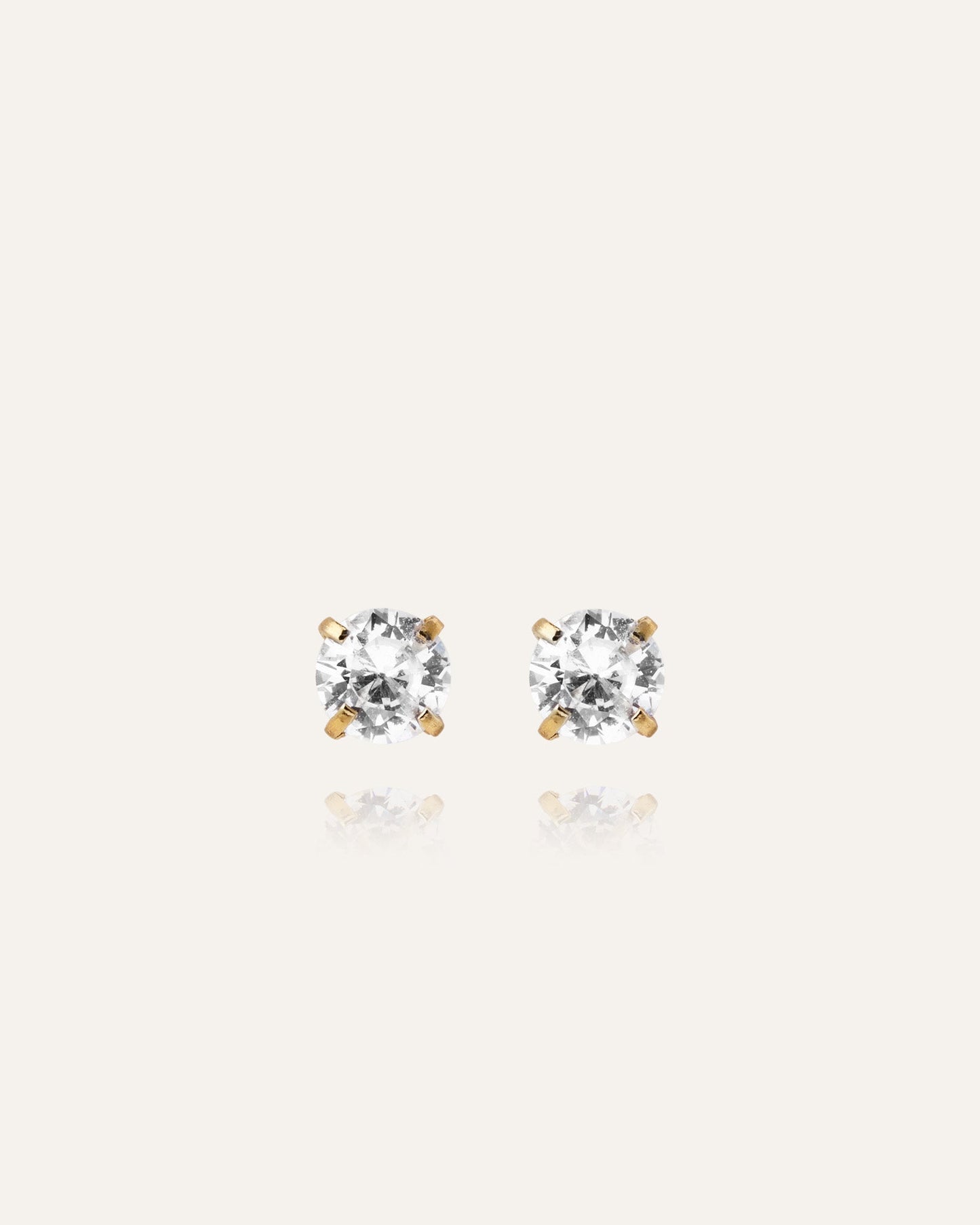 Jolie White Medium Studs