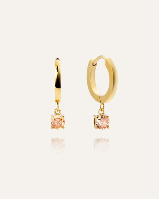 Jolie Gold Hoops - Champagne