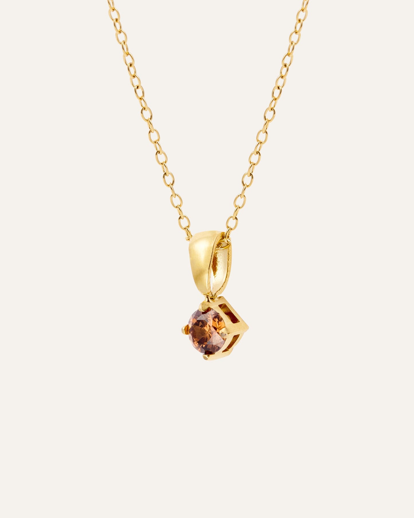 Jolie Gold Necklace - Coffee