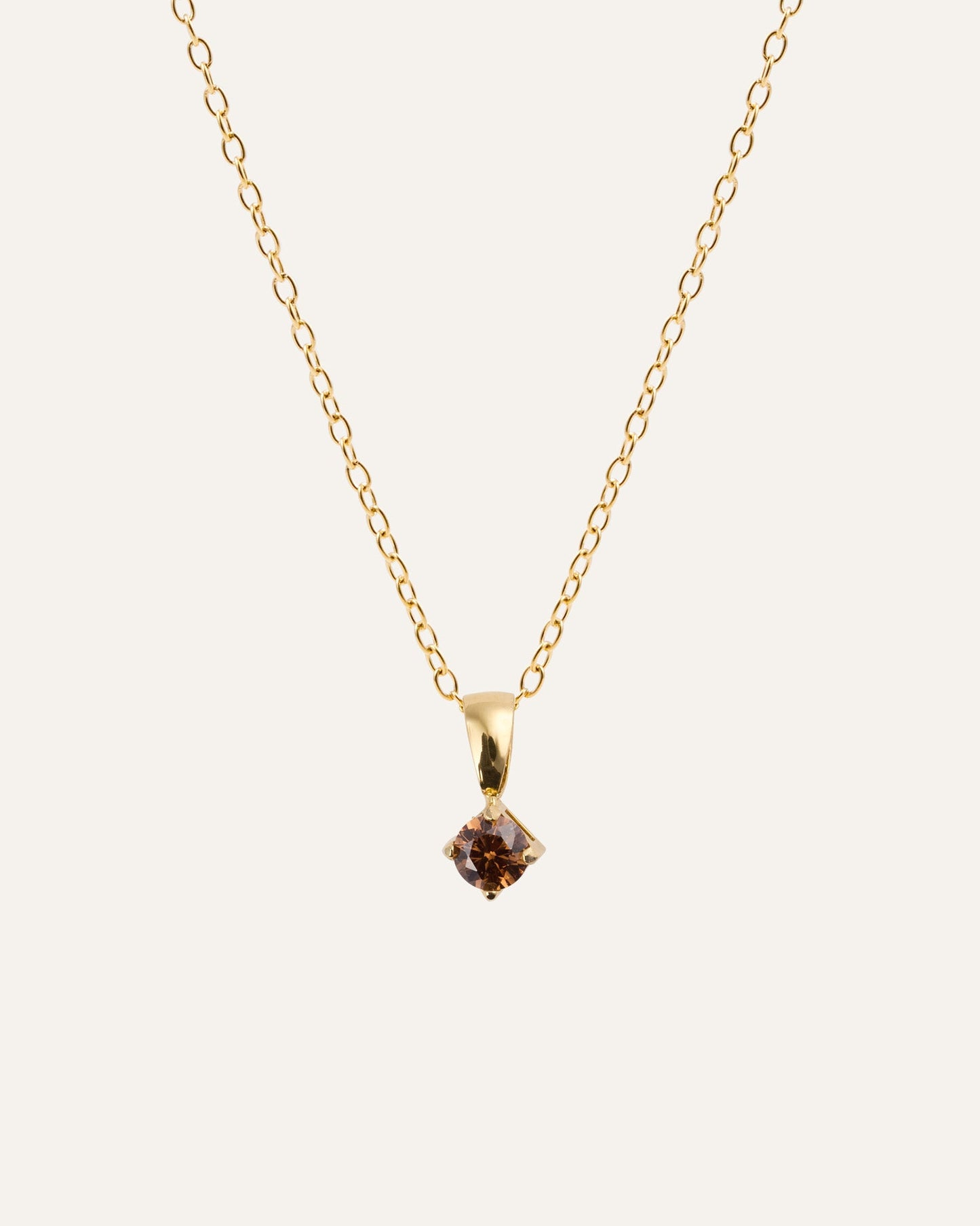 Jolie Gold Necklace - Coffee