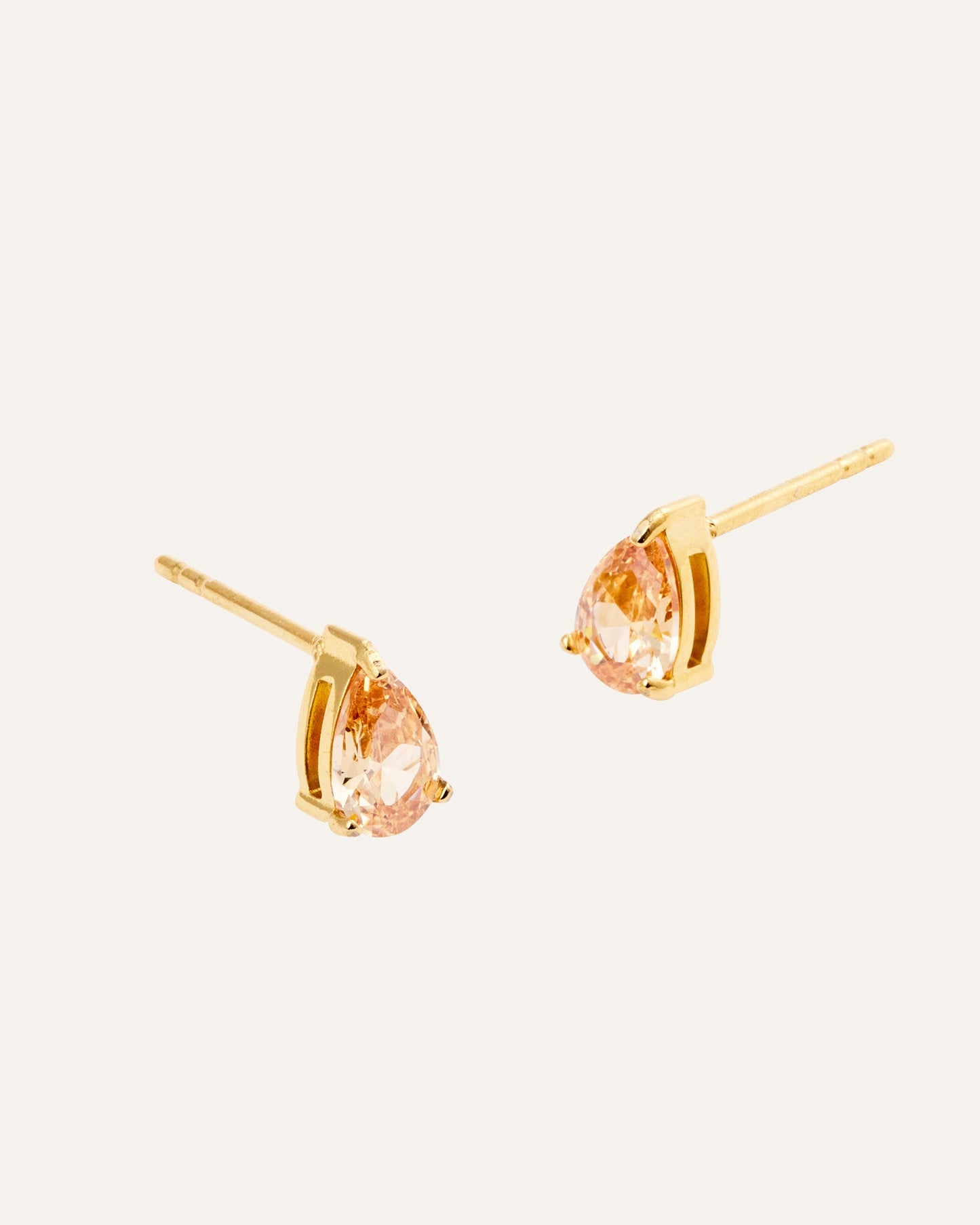 Belle Gold Medium Studs - Champagne