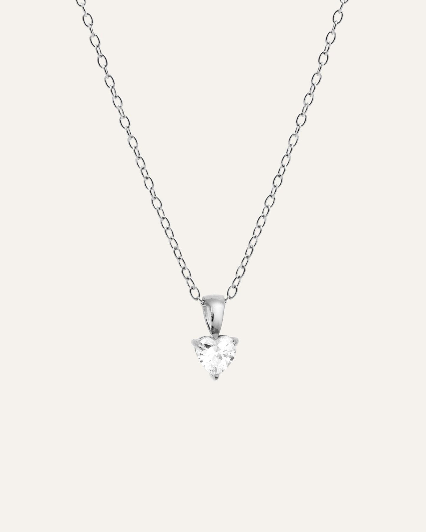 Bonne Silver Necklace - white