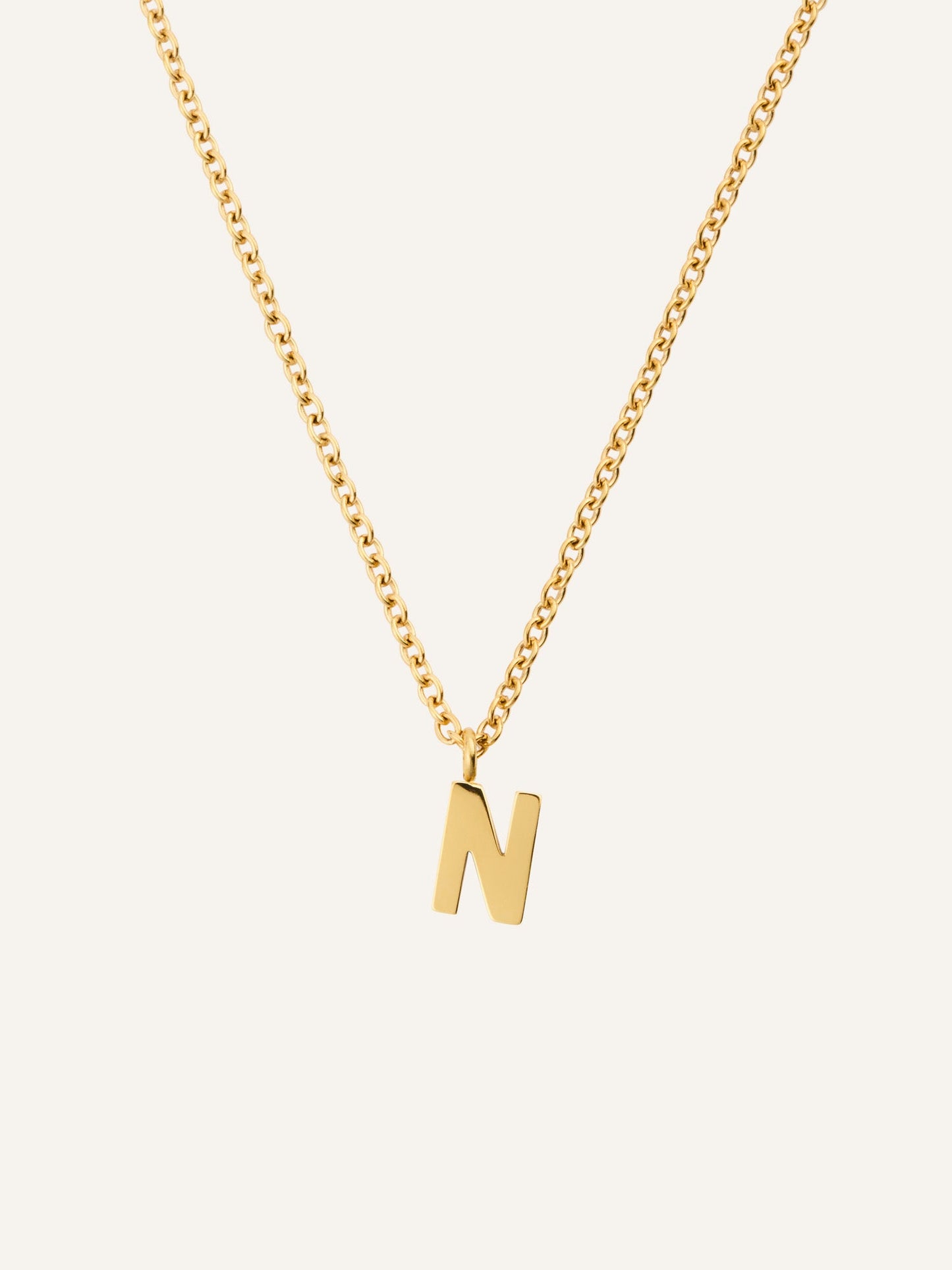 Petite Plain Letter Necklace