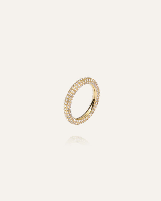 Pavé eternal gold ring