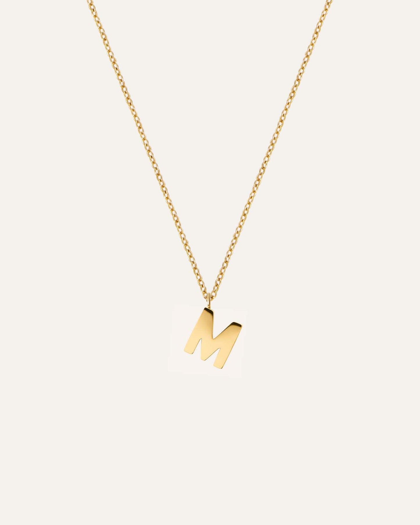 Petite Plain Letter Necklace
