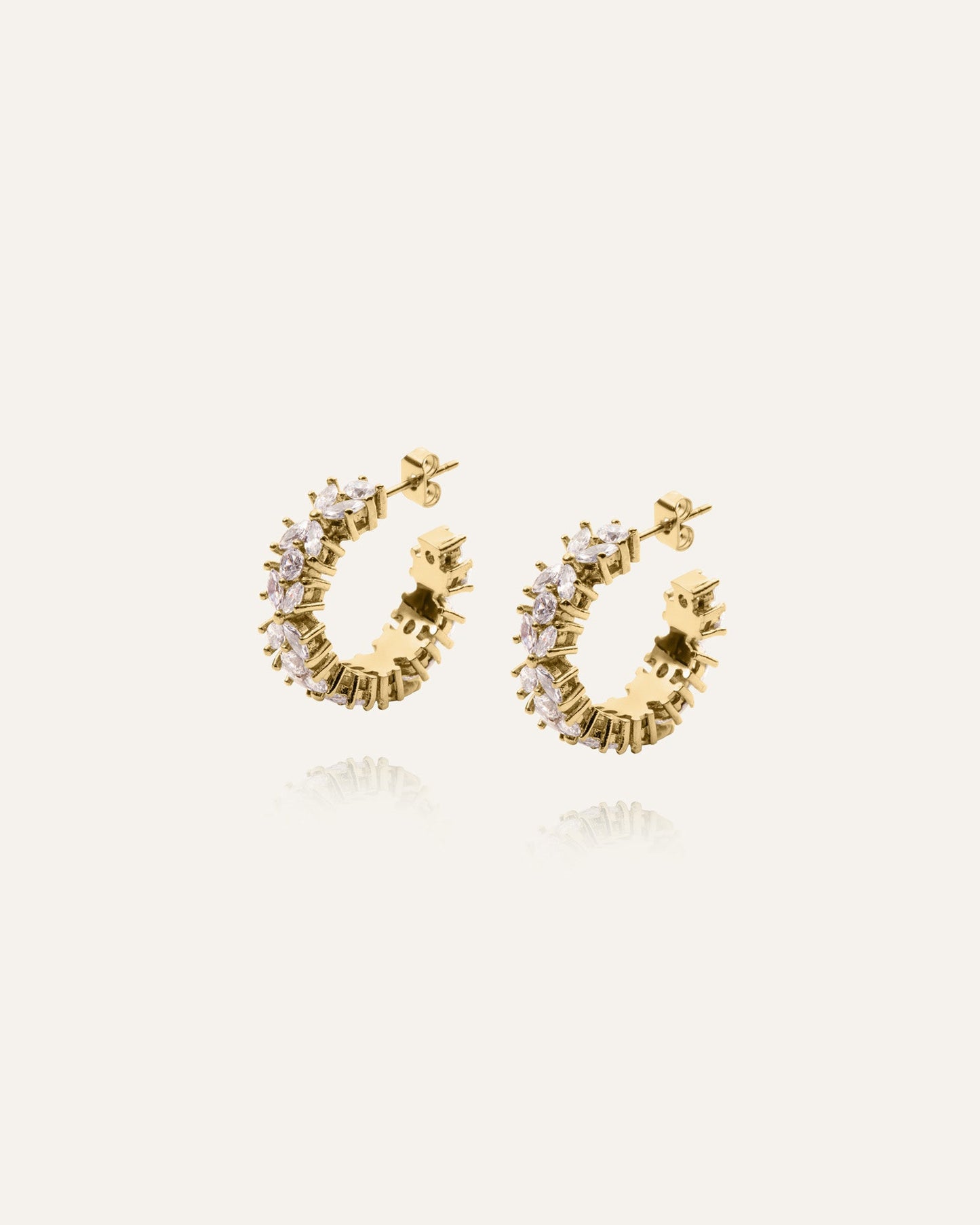 Queen Earrings Gold Large