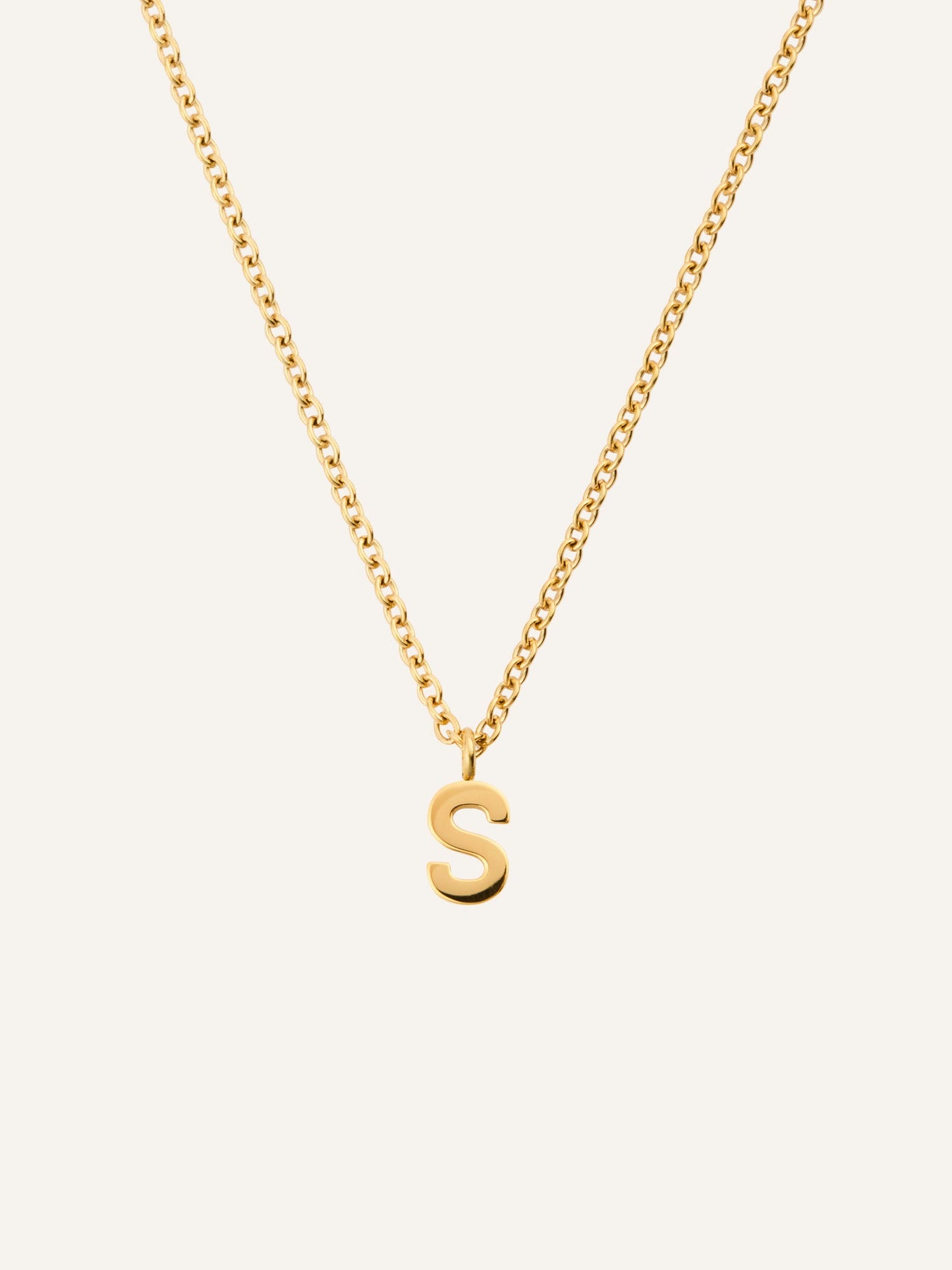 Petite Plain Letter Necklace