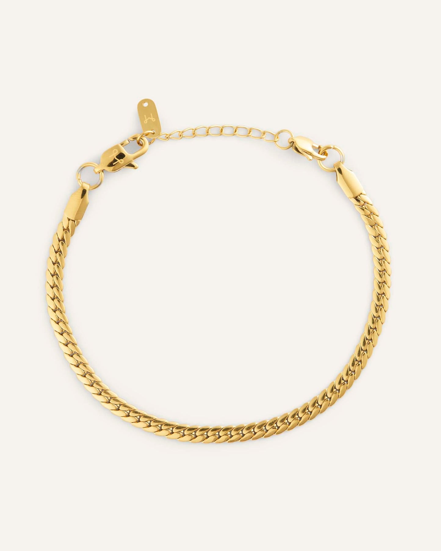 Serpentine Chain Gold Bracelet