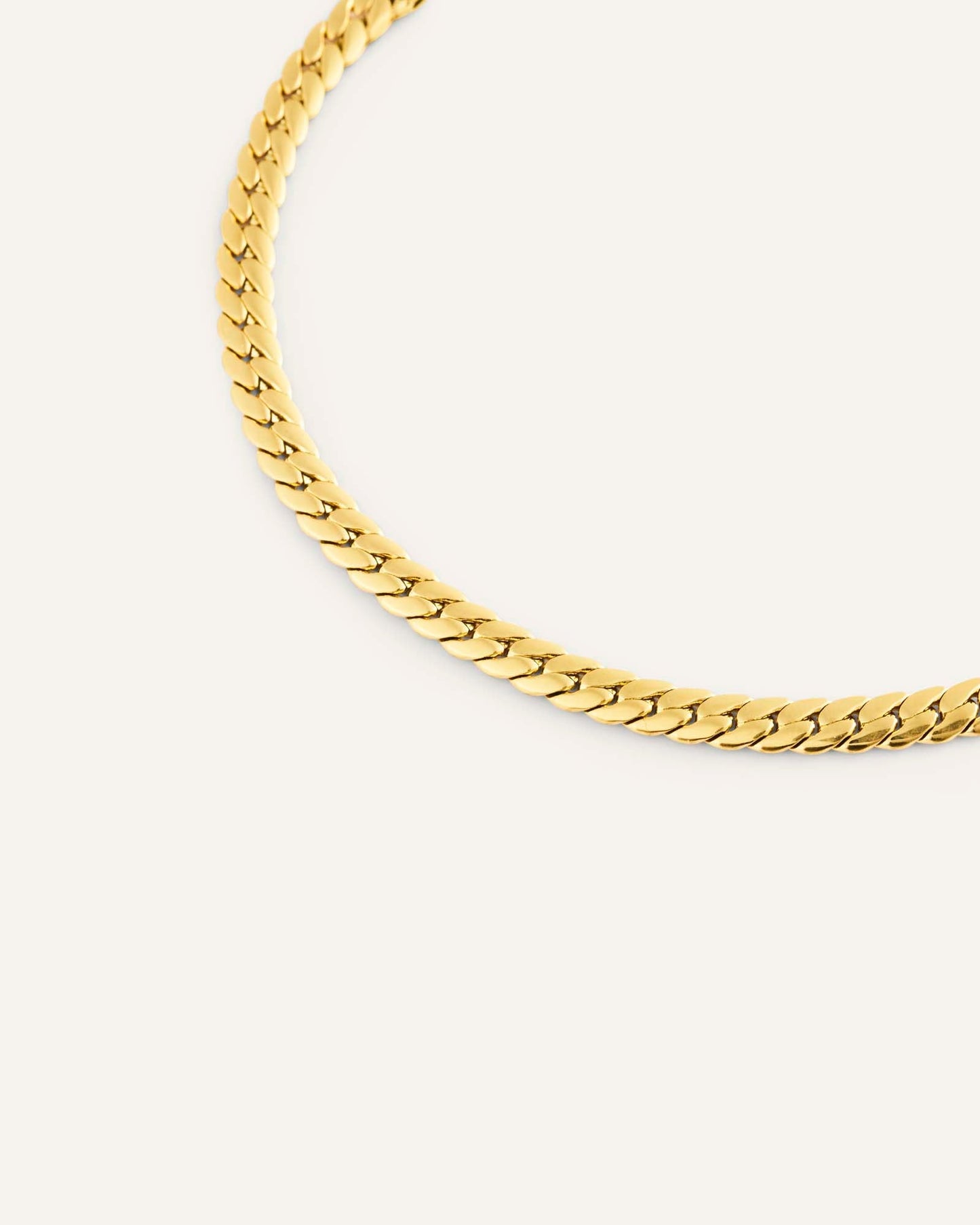Serpentine Chain Gold Bracelet