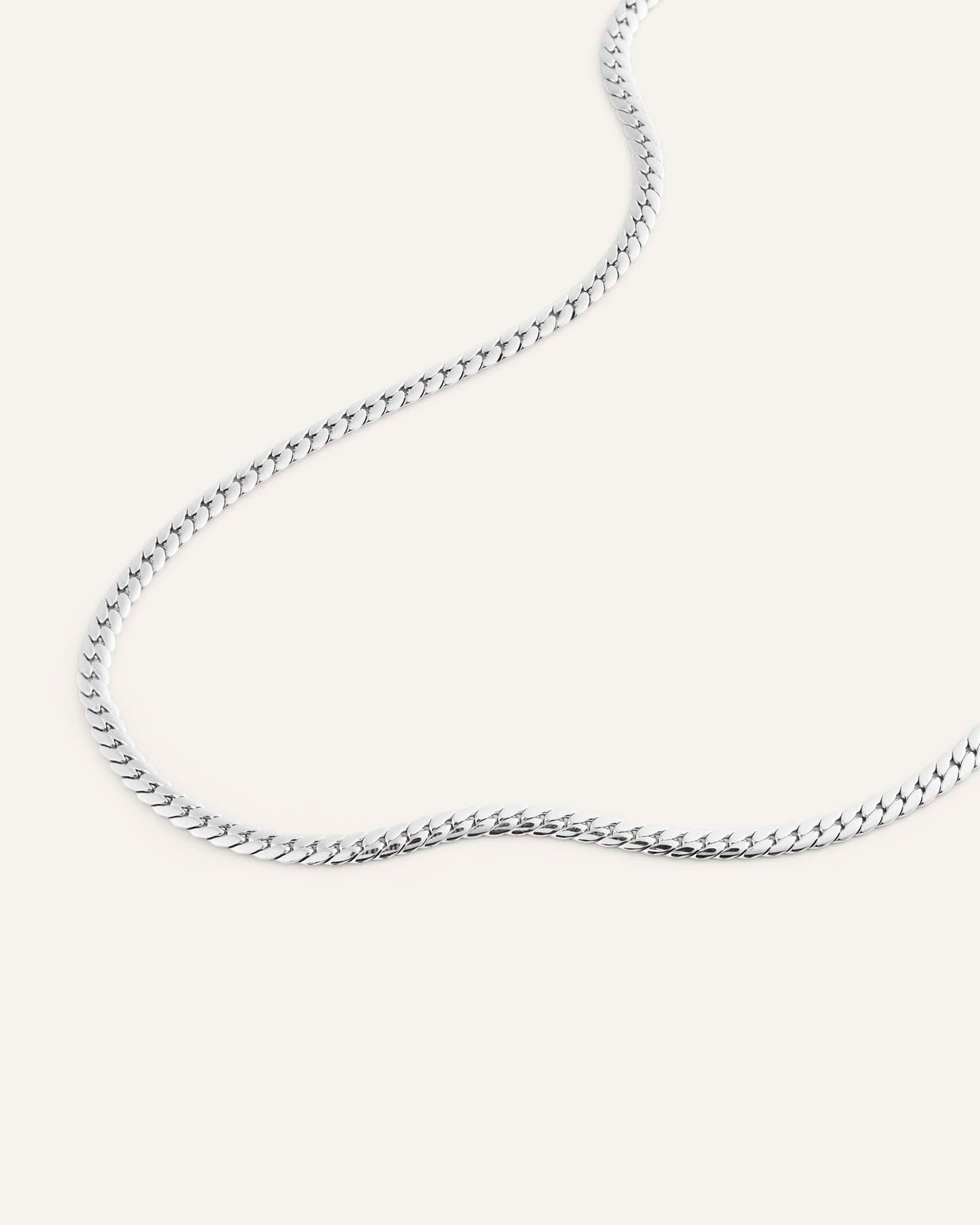 Serpentine Chain Steel Medium Necklace