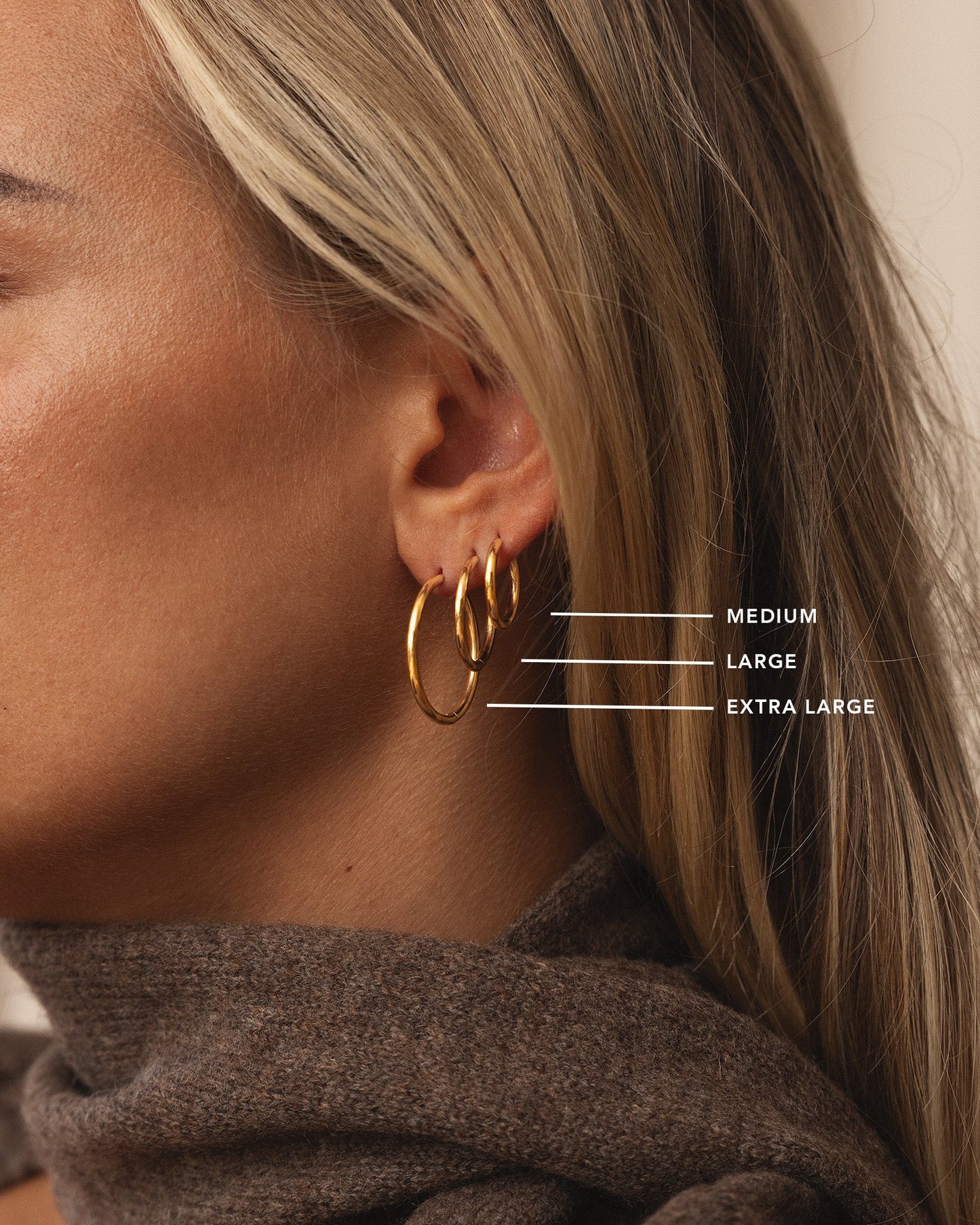 Slim Medium Hoops