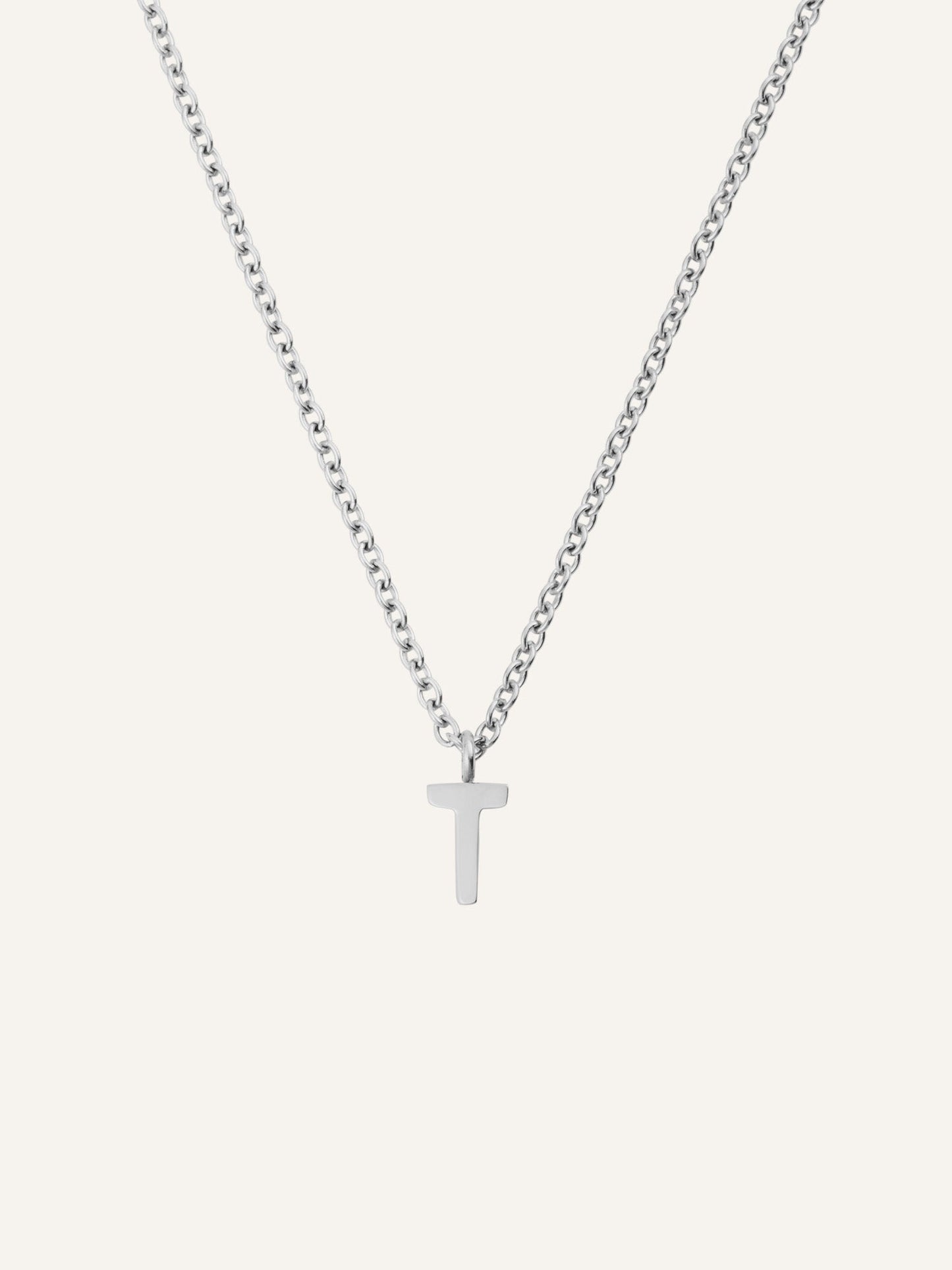 Petite Plain Letter Necklace