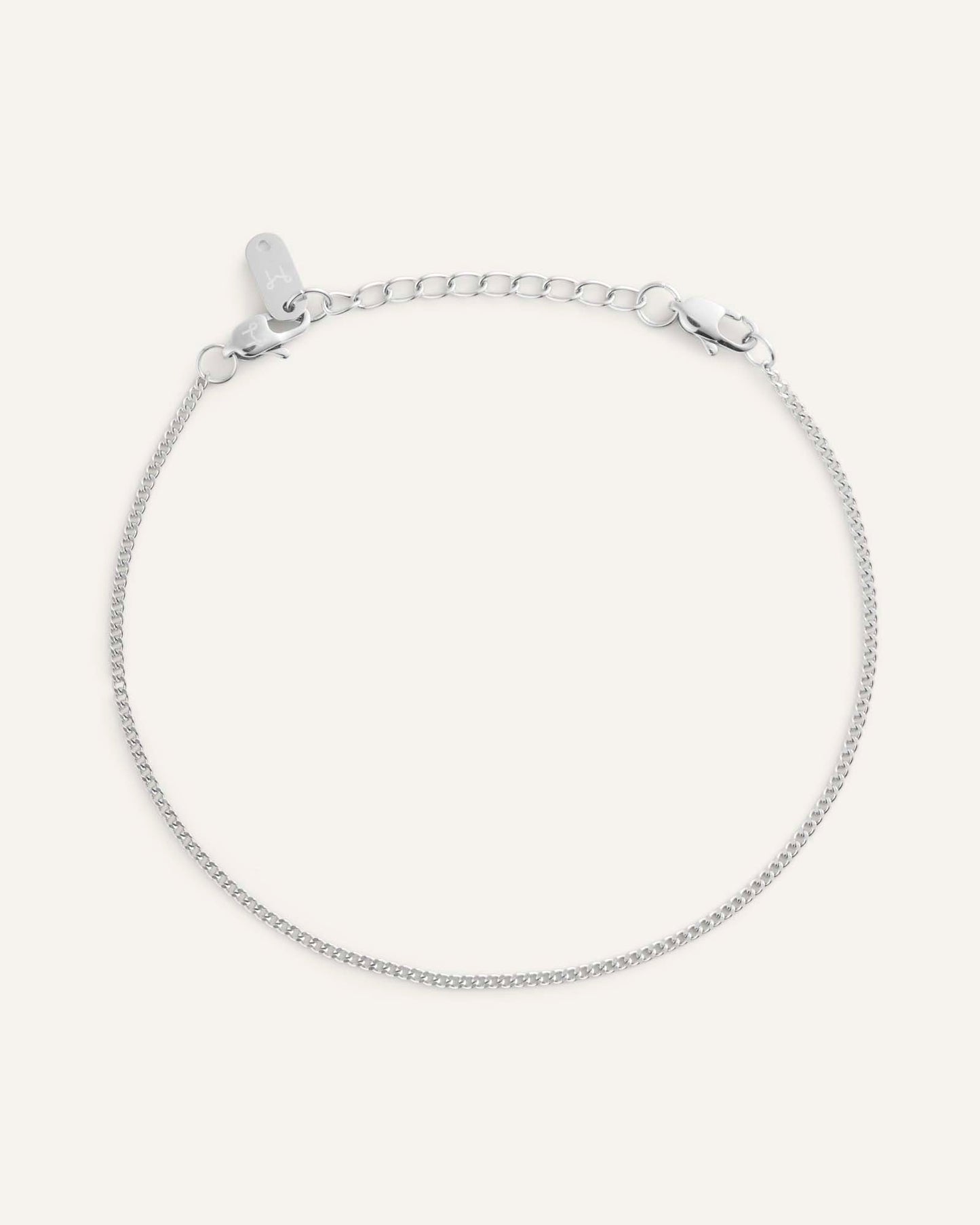 Thin Curb Chain Steel Bracelet