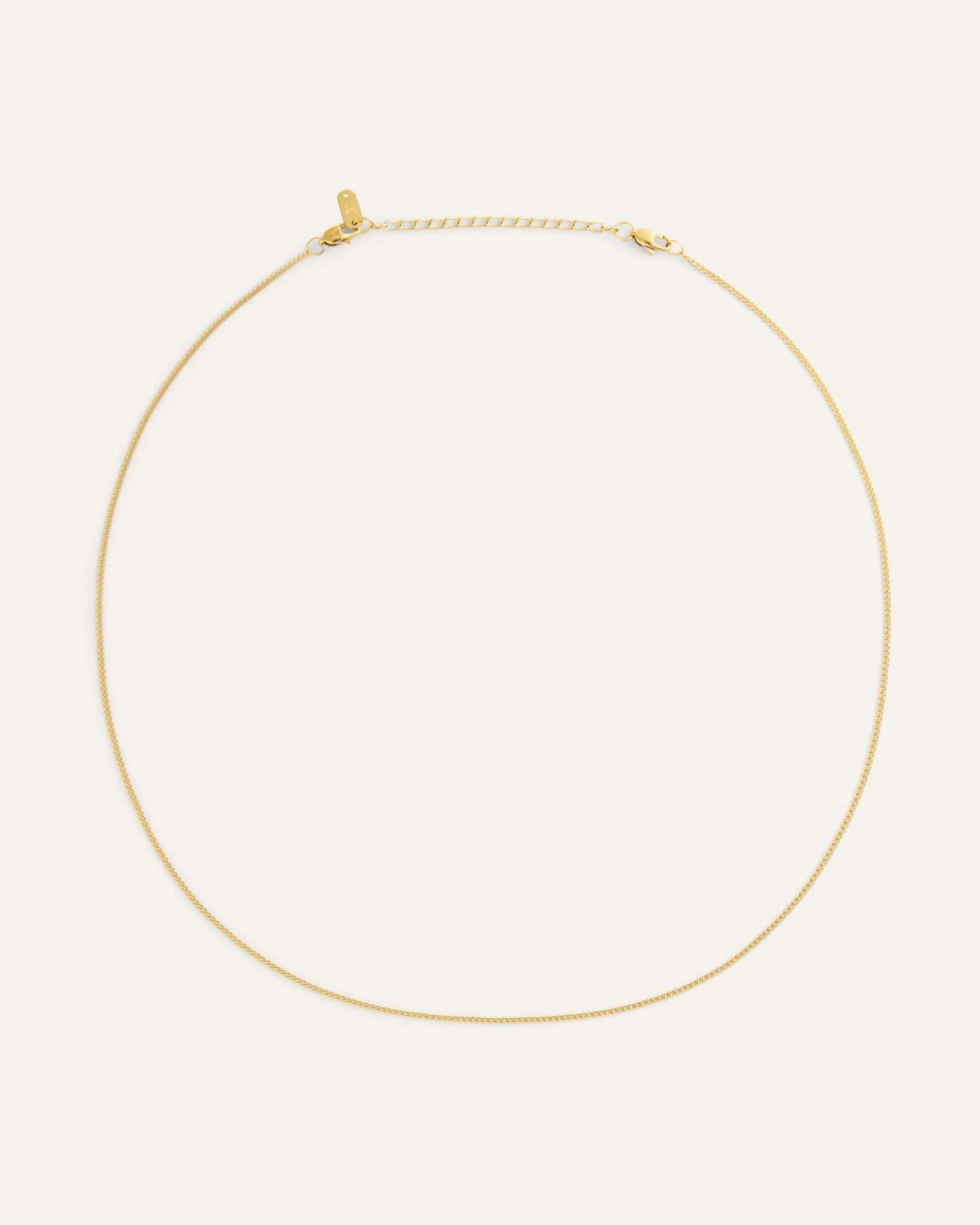 Thin Curb Chain Gold Medium Necklace