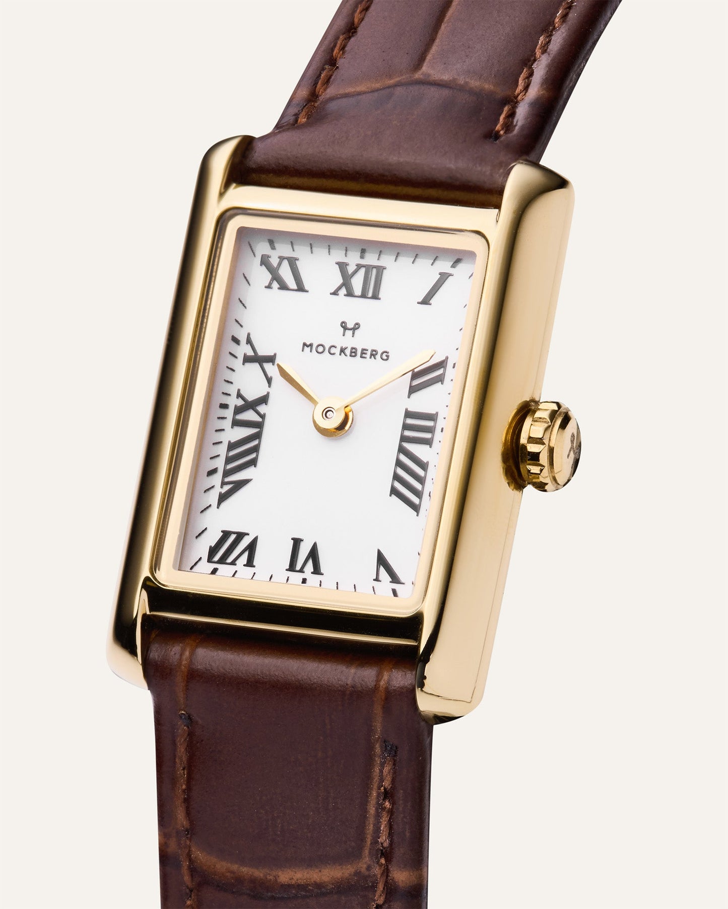 Timeless Brown Leather Gold Watch