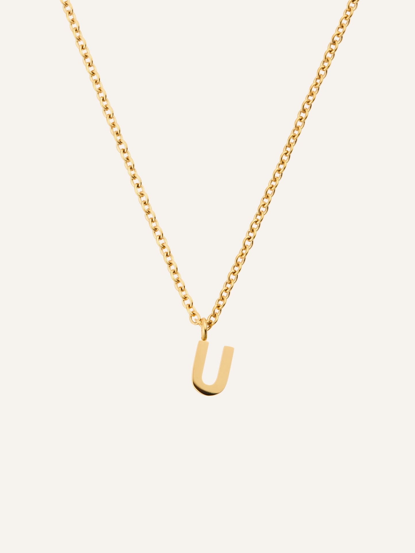 Petite Plain Letter Necklace