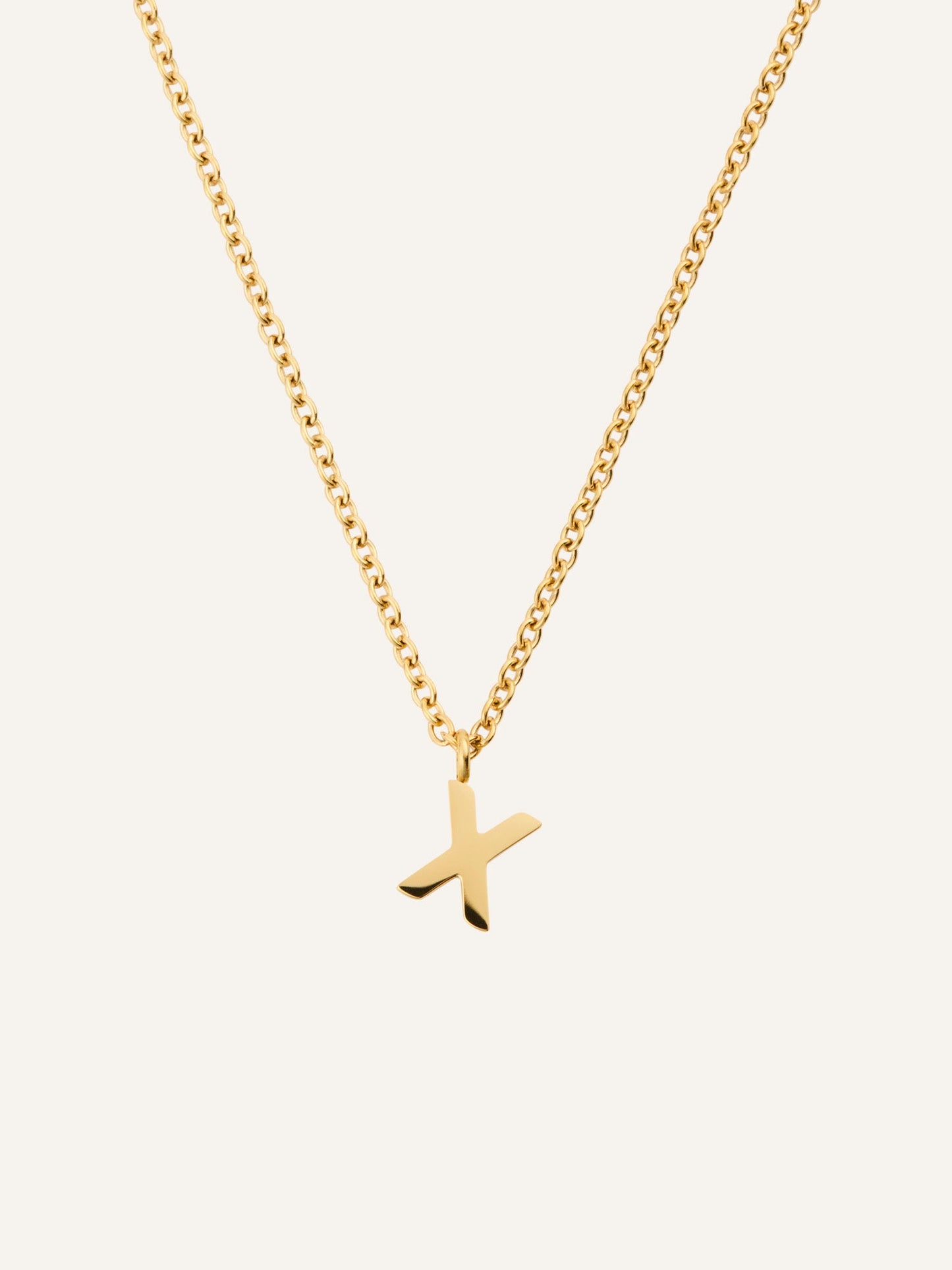 Petite Plain Letter Necklace