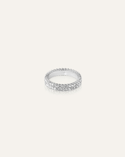 Midnight Silver Ring