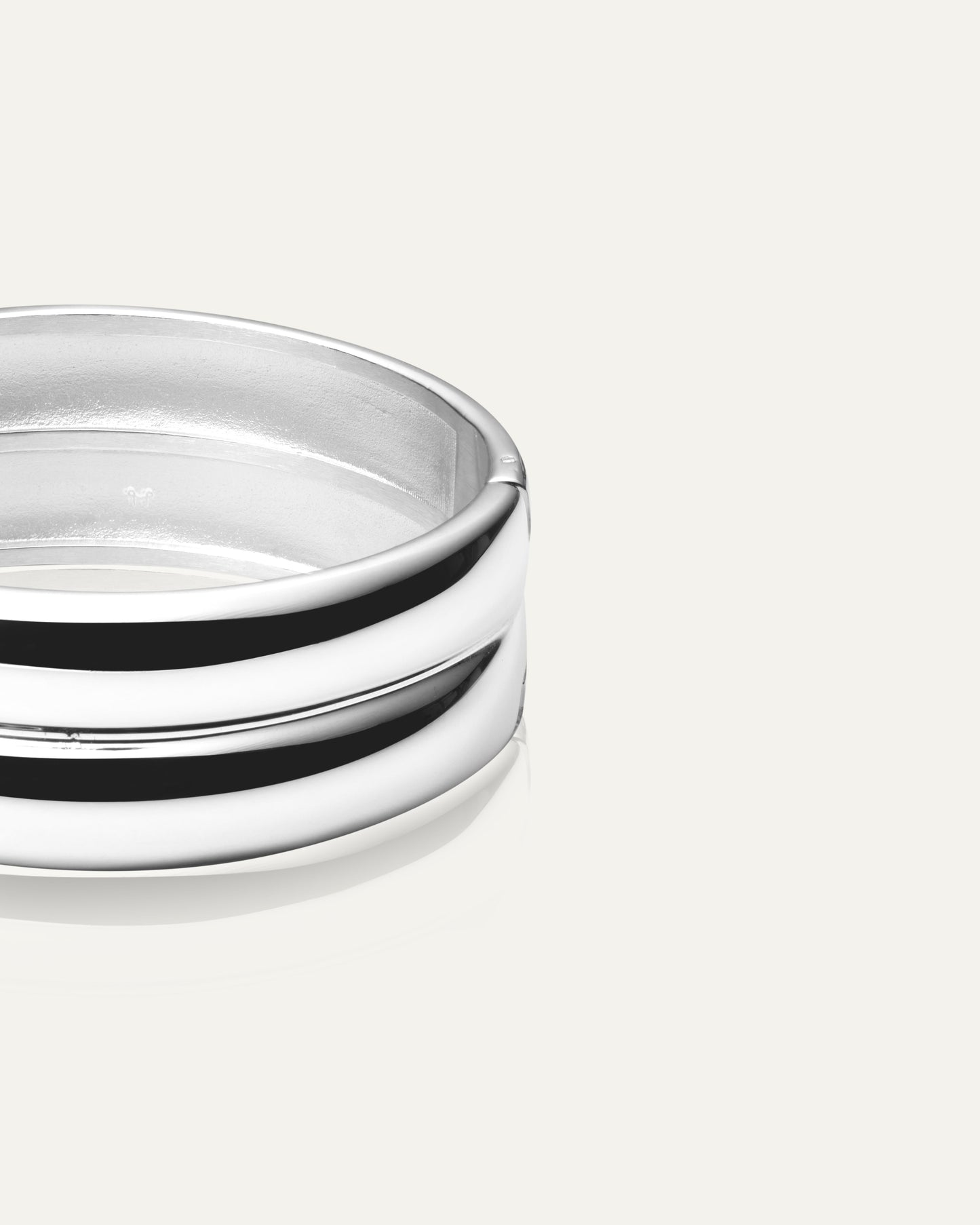 Rebel Double Silver Bangle