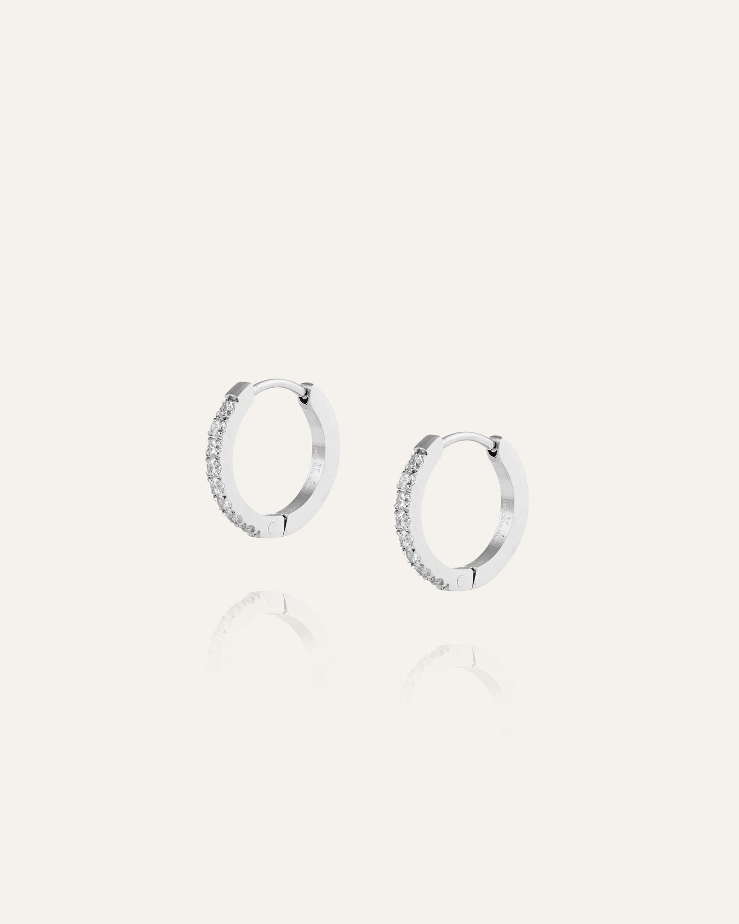 Shiny Silver Hoops Medium