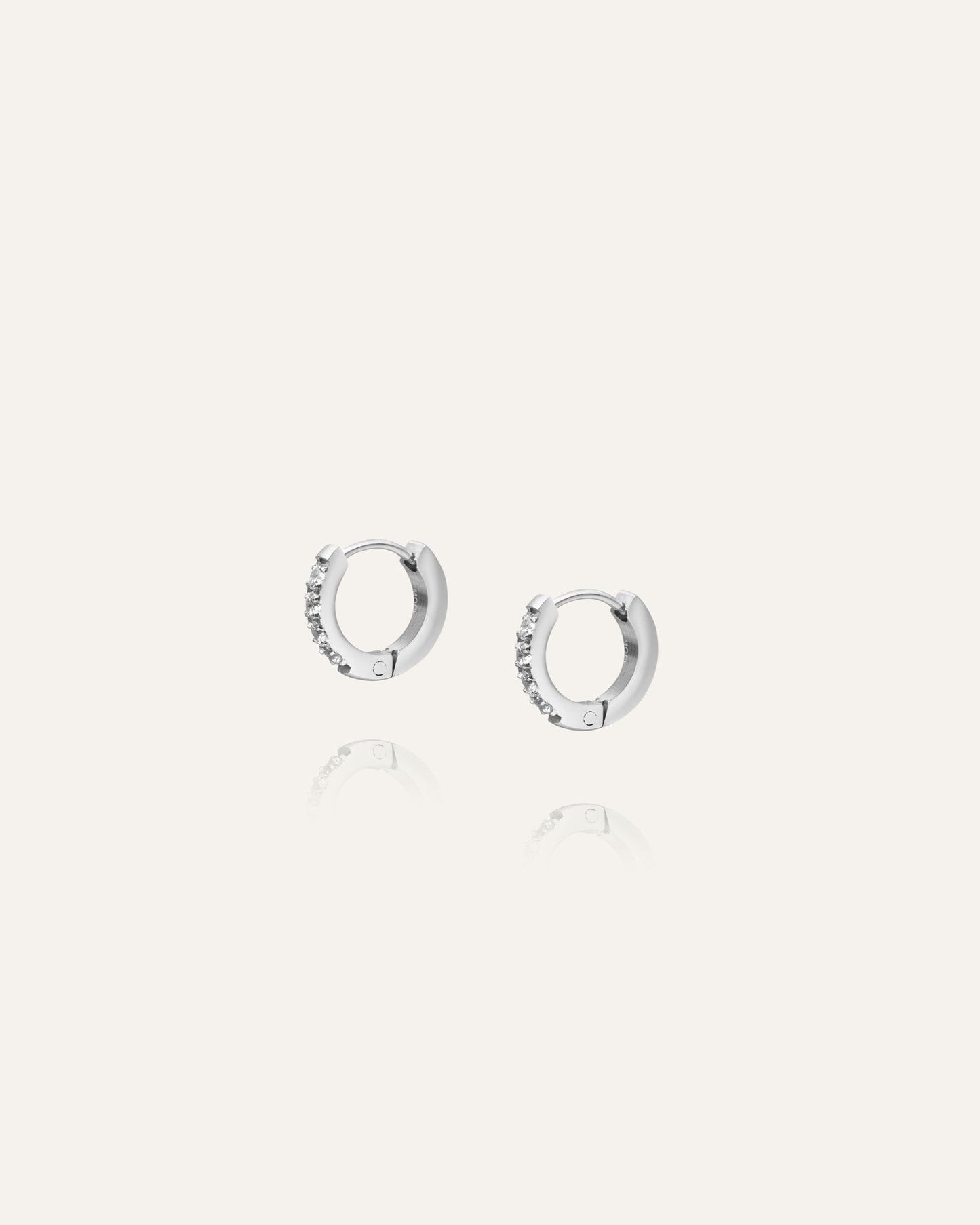 Shiny Mini Silver Hoops